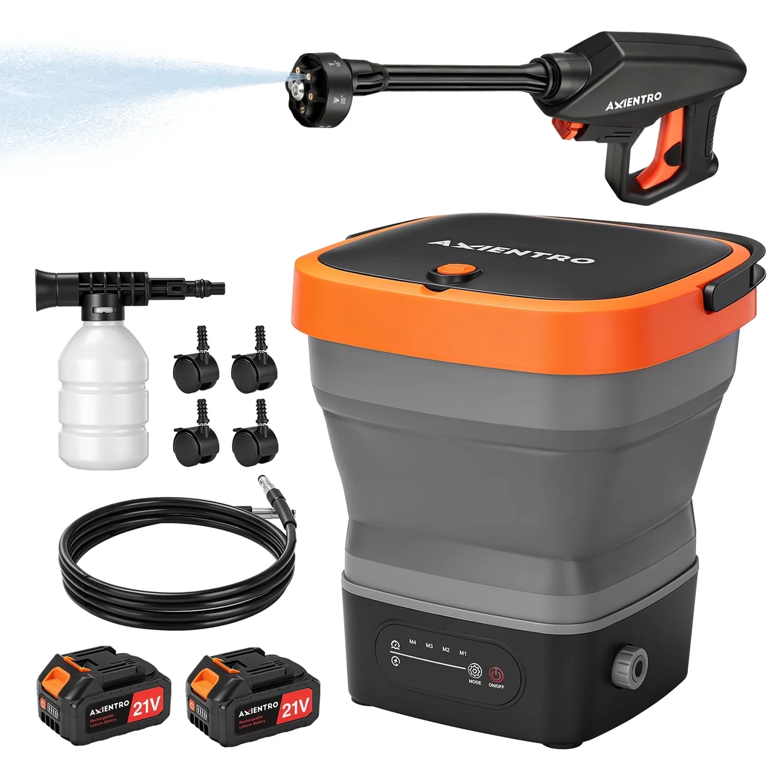 Sleek Pressure Washer with Battery, Chemical / Detergent Injection for Car, Patio - Model 42FF5C