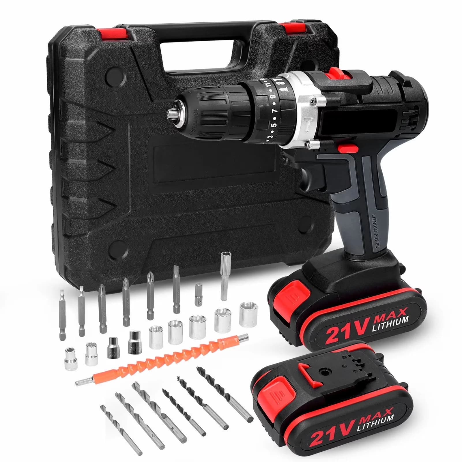 Versatile Drills Driver with Battery, 21V, Variable Speed for Home and Office - Model F269D3