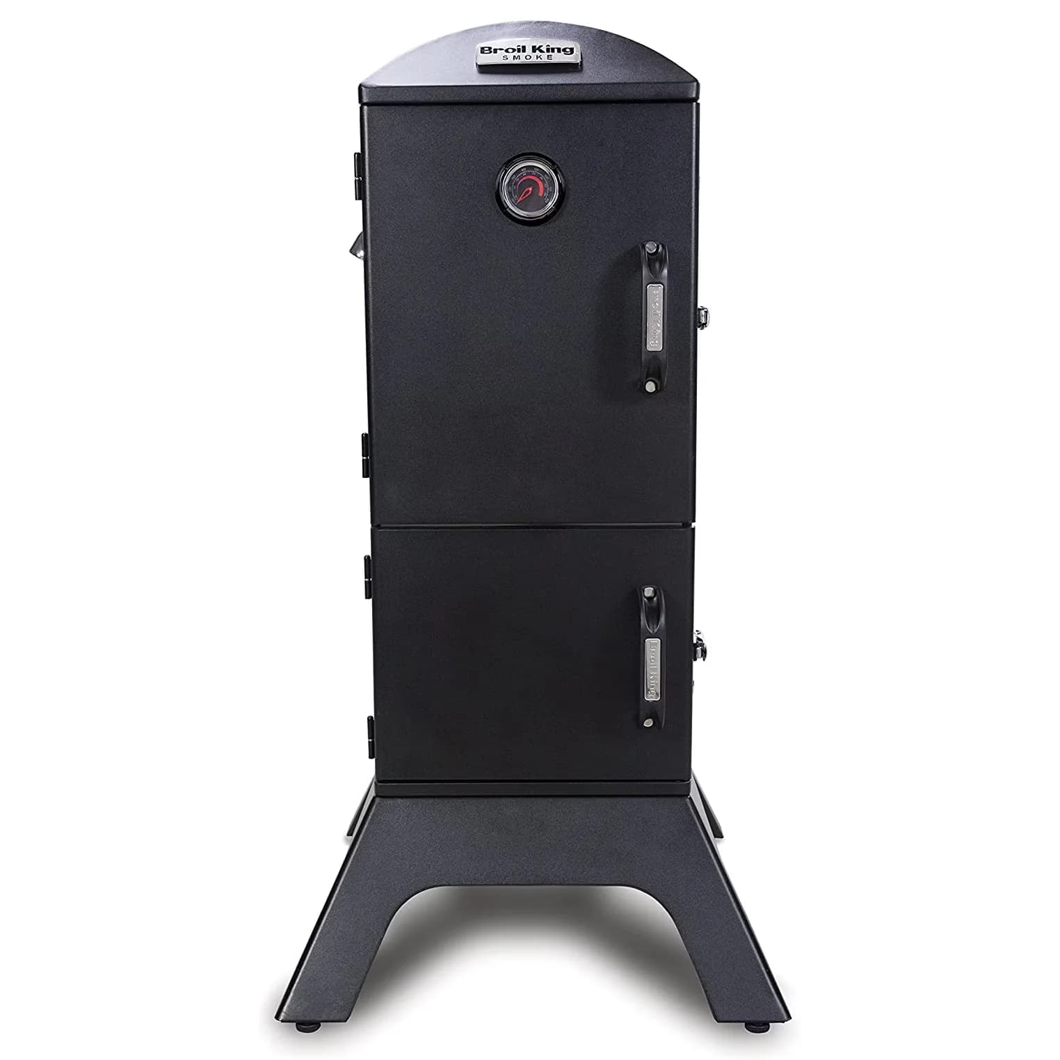 Modern Smoker with Adjustable Air Vents, Heavy Duty Vertical Charcoal, Electronic Ignition - Stainless,Stainless Steel,Steel Black Model 950B53