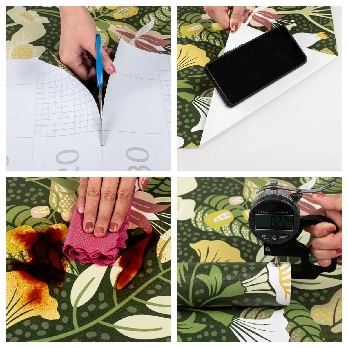 Compact Wallpaper with Waterproof, Material: Vinyl - Multicolor Pvc for Home Model 2DEFA0
