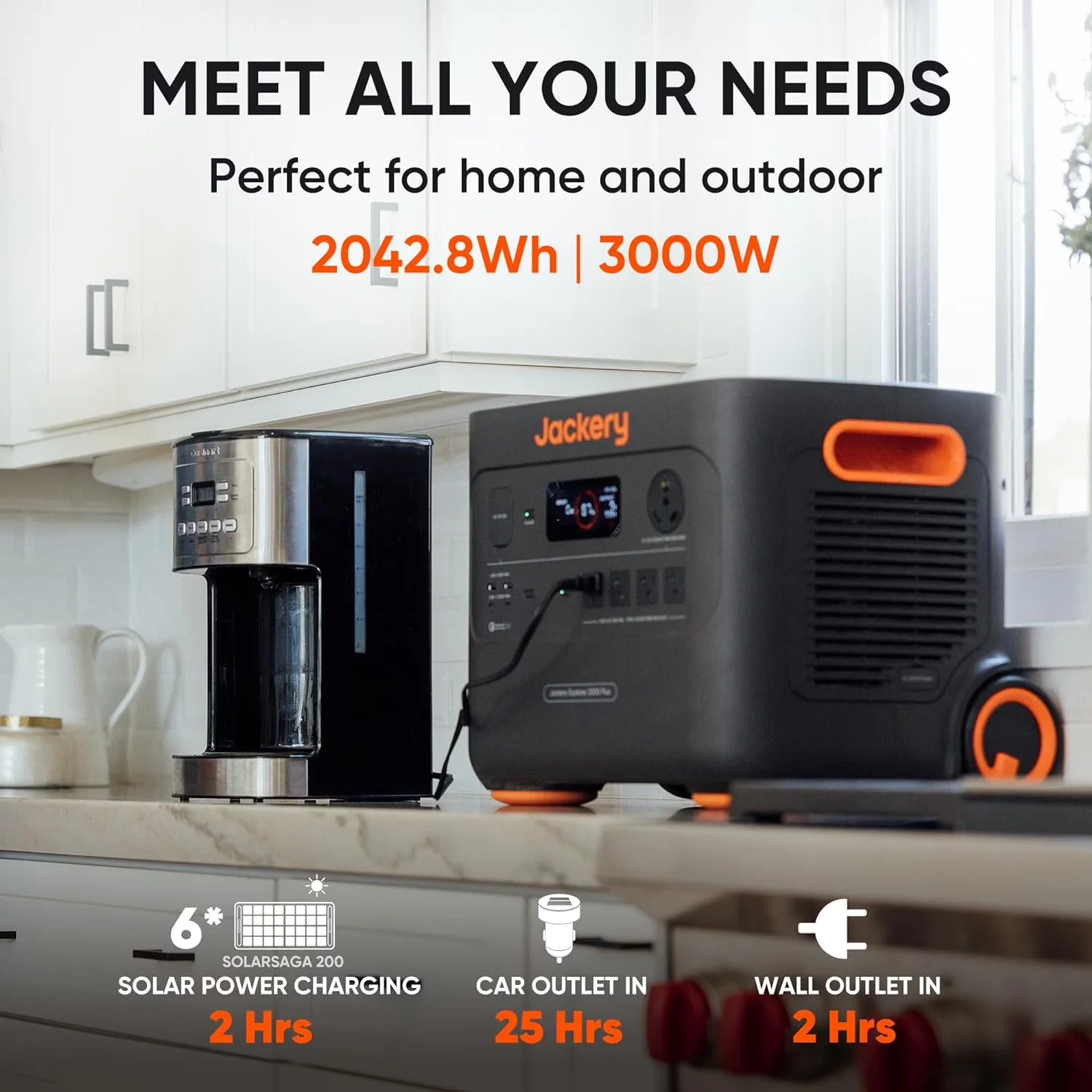 Generator Efficient with 3000W, Digital Display, 2042Wh - Gray - Universal Fit Model 6F531C