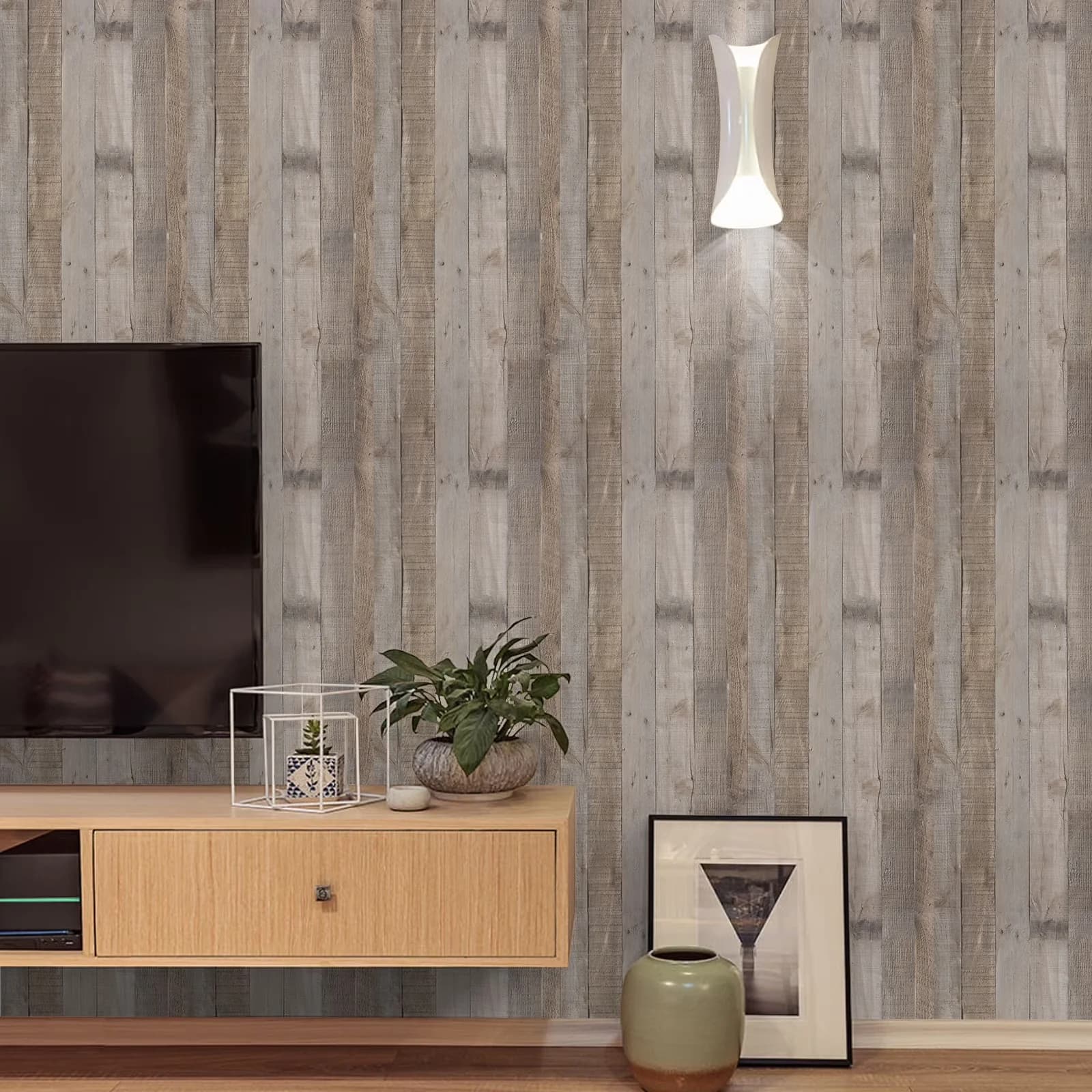 Modern Wallpaper Wall Decals Wall Covering with Removable - Vinyl Brown Model 758B4A