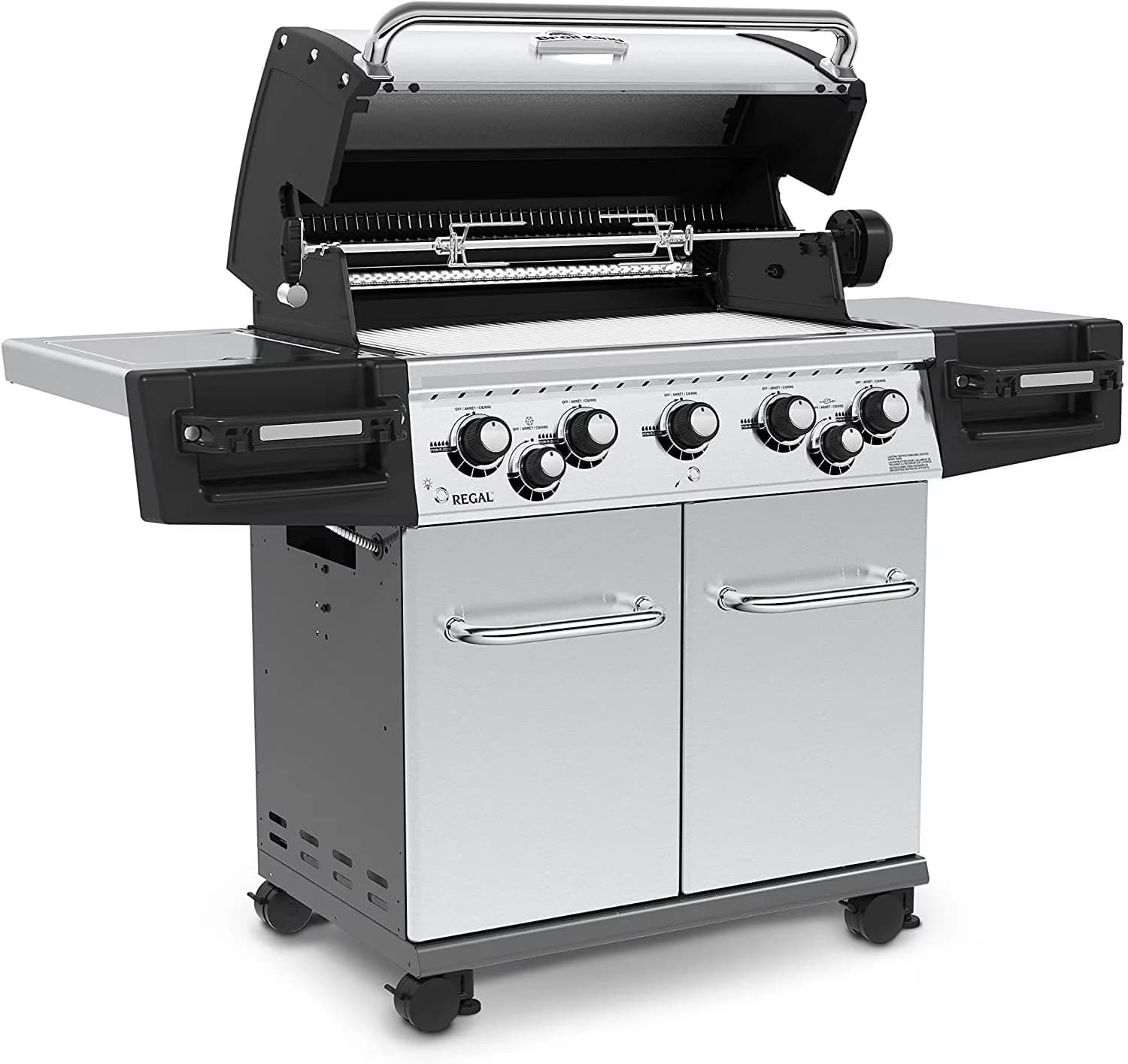 Efficient Gas Grill with Enclosed Cabinet, Stainless Steel, 5-Burner - Stainless Steel Model FF4659