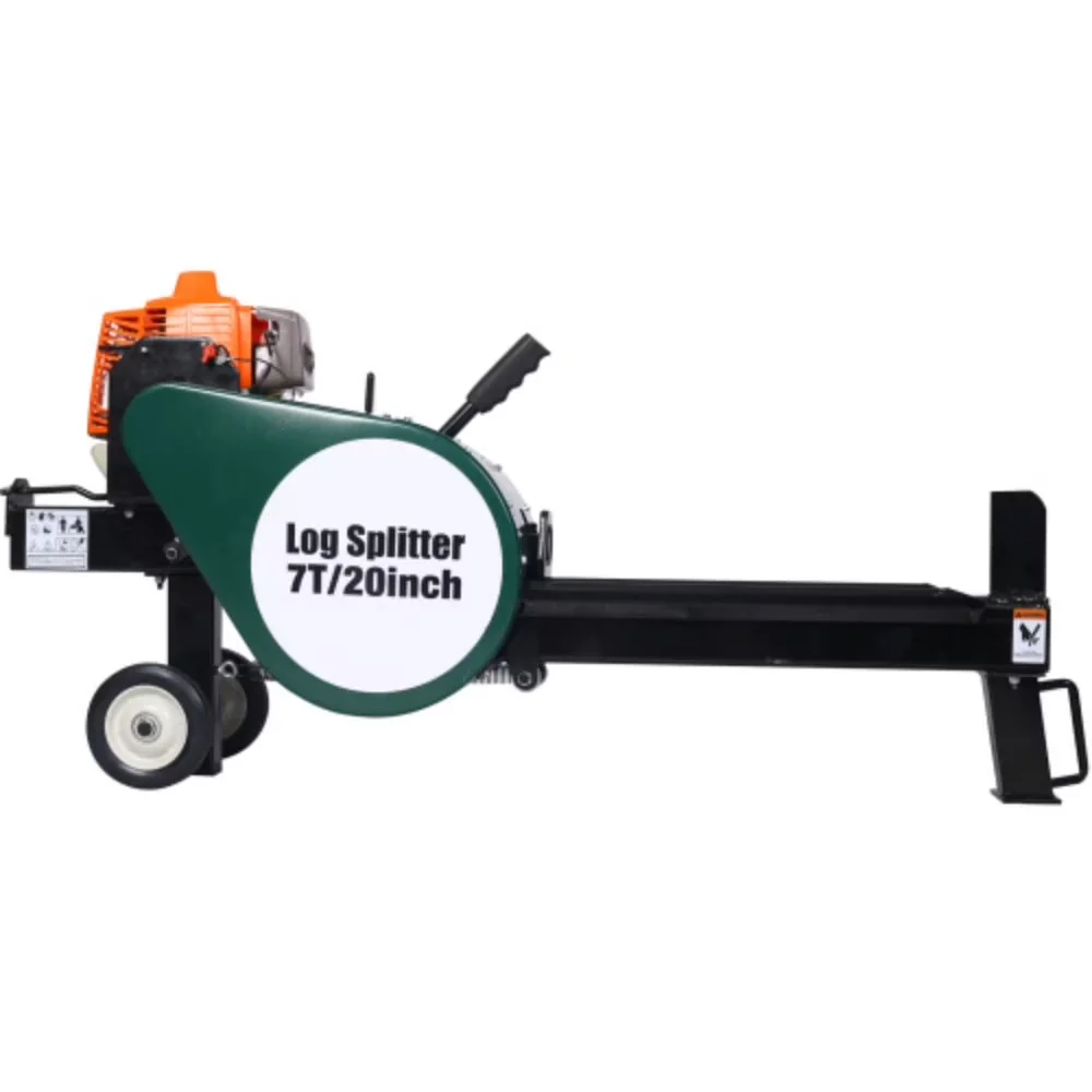 Quality Logsplitter with 110V, Wheeled - Green With Auto Return 20In - Quality Construction Model 1AC876