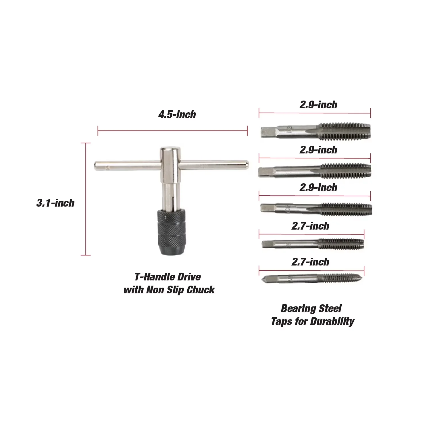 Classic Hand Tool Set with Easy Set Up, Easy Installation, With Handle - Silver 5 Model D98363