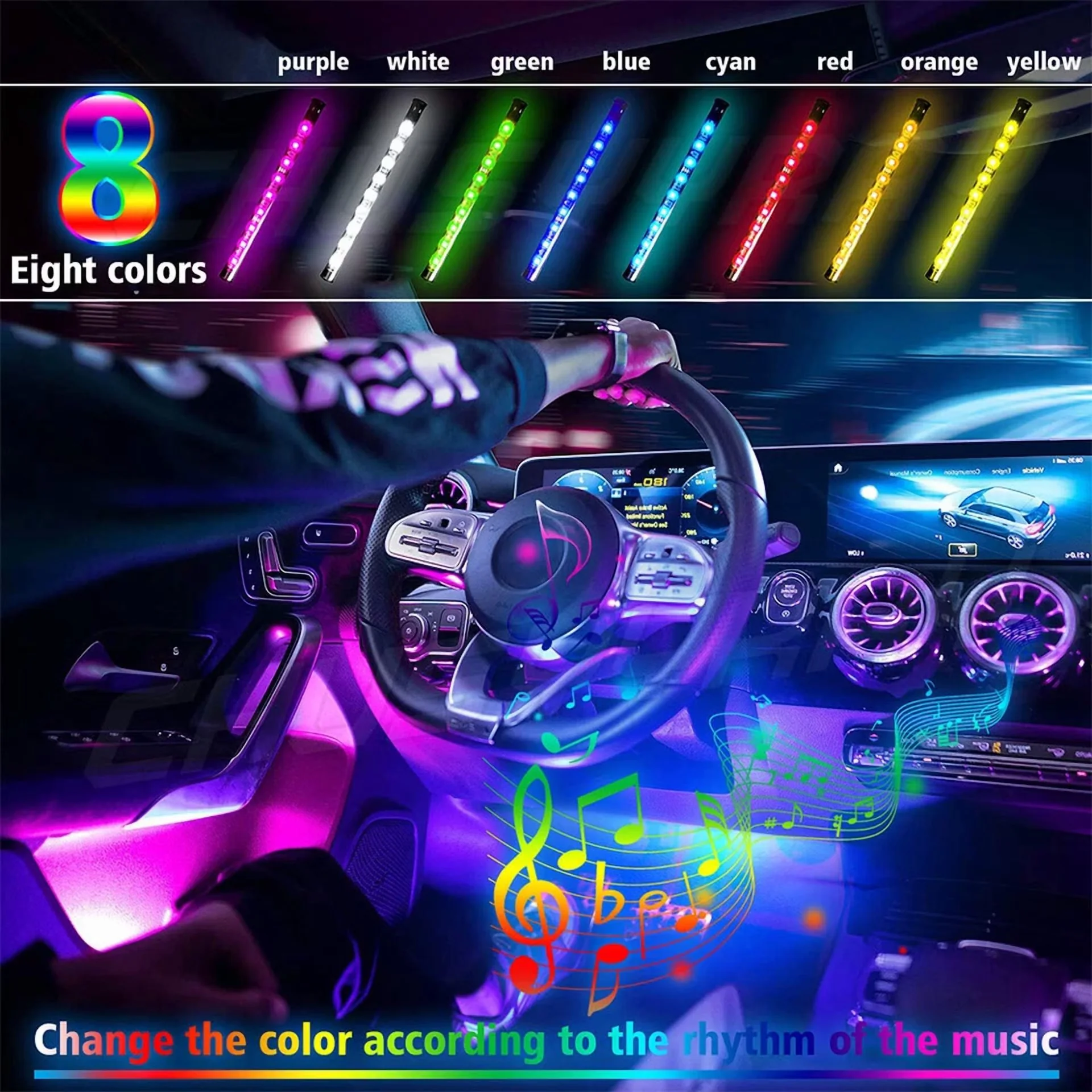 Modern Led Lighting with LED, Remote Controlled - Multicolor 4Pc - Low Maintenance Model 9851DA