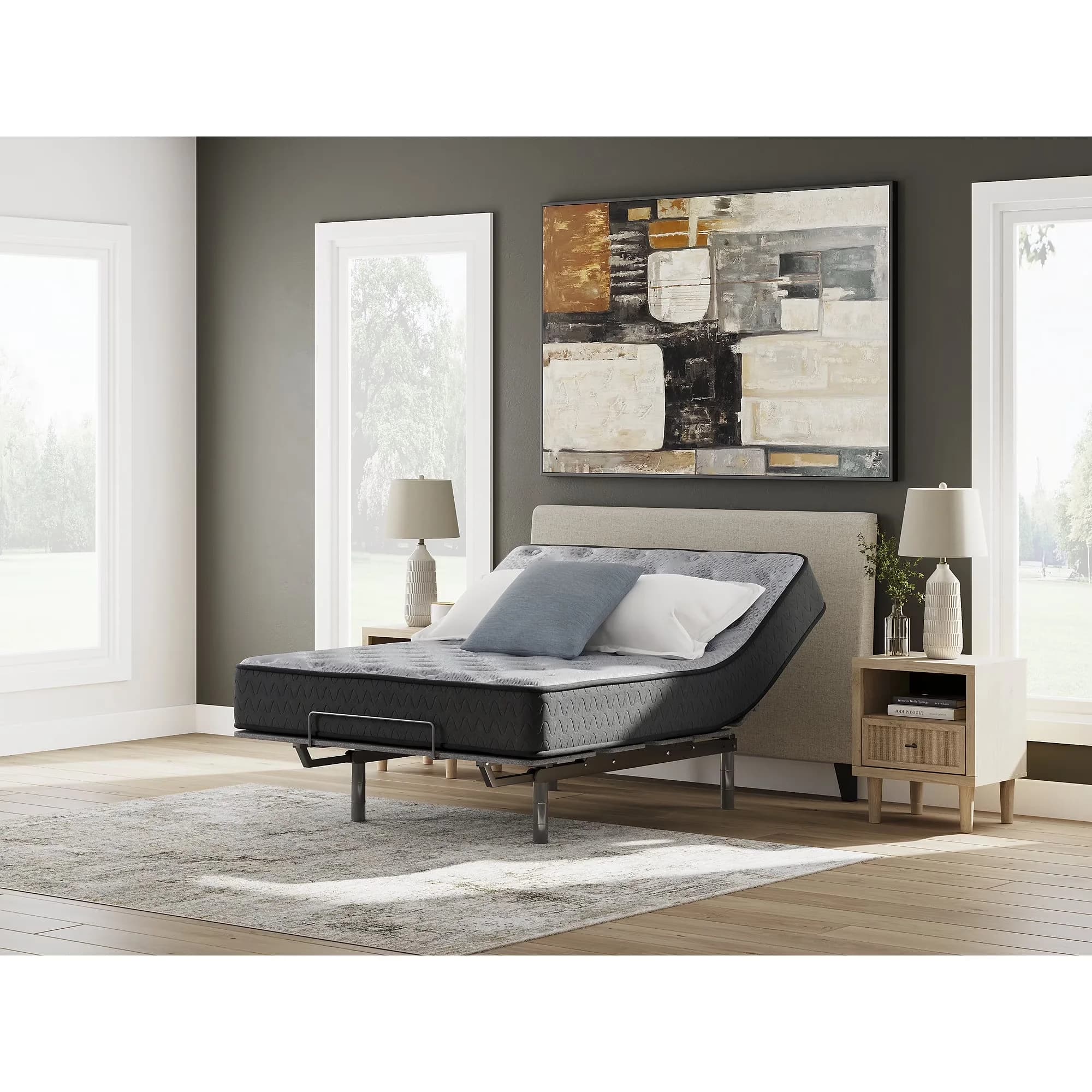 Mattresses Accessory Innovative with Cooling Technology, Mattress-In-A-Box - Polyester, Gel Memory Foam Gray Model 4C3703