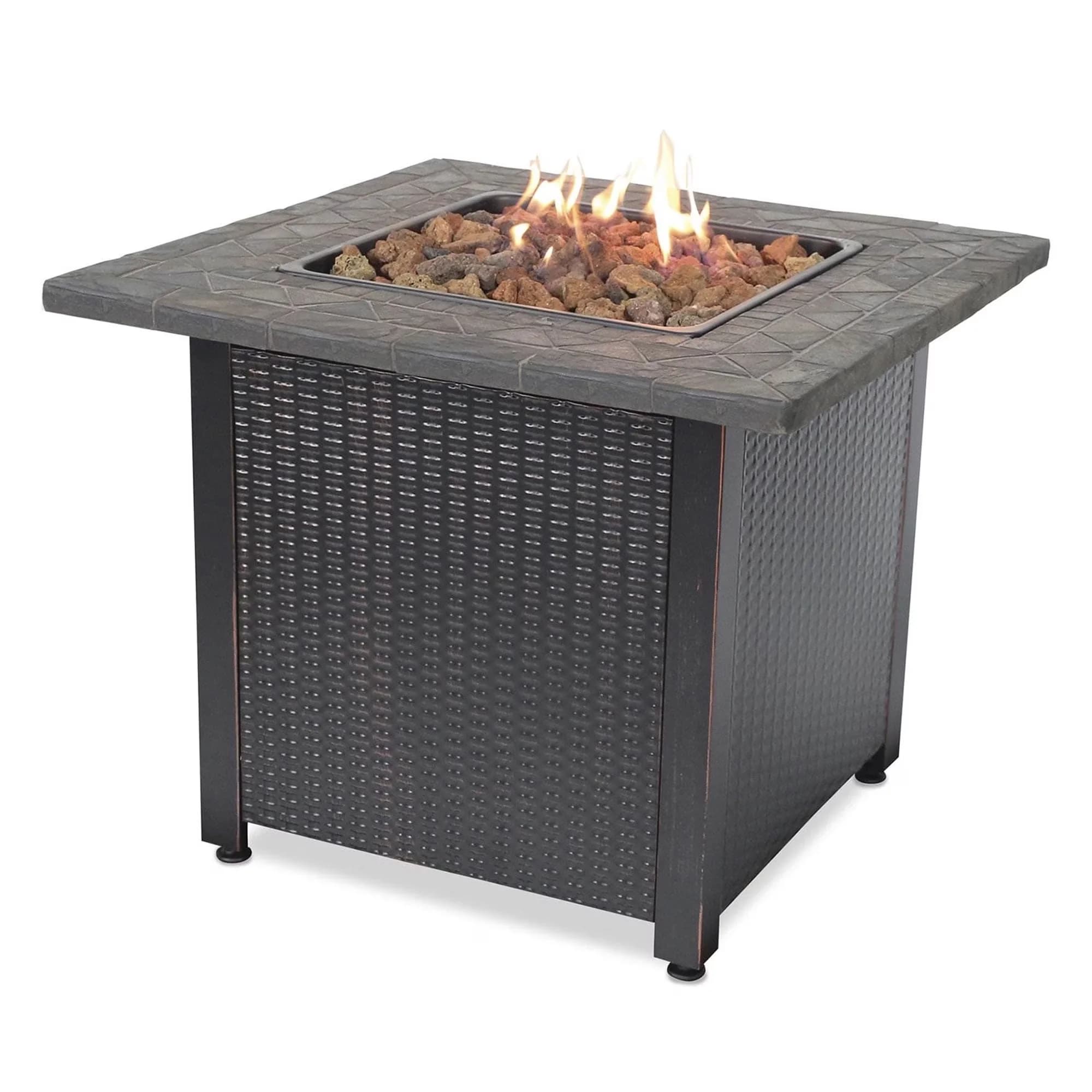 Reliable Outdoor Heating with Fade Resistant, Adjustable Flame - Black Steel, Stainless Steel Model 7F3490