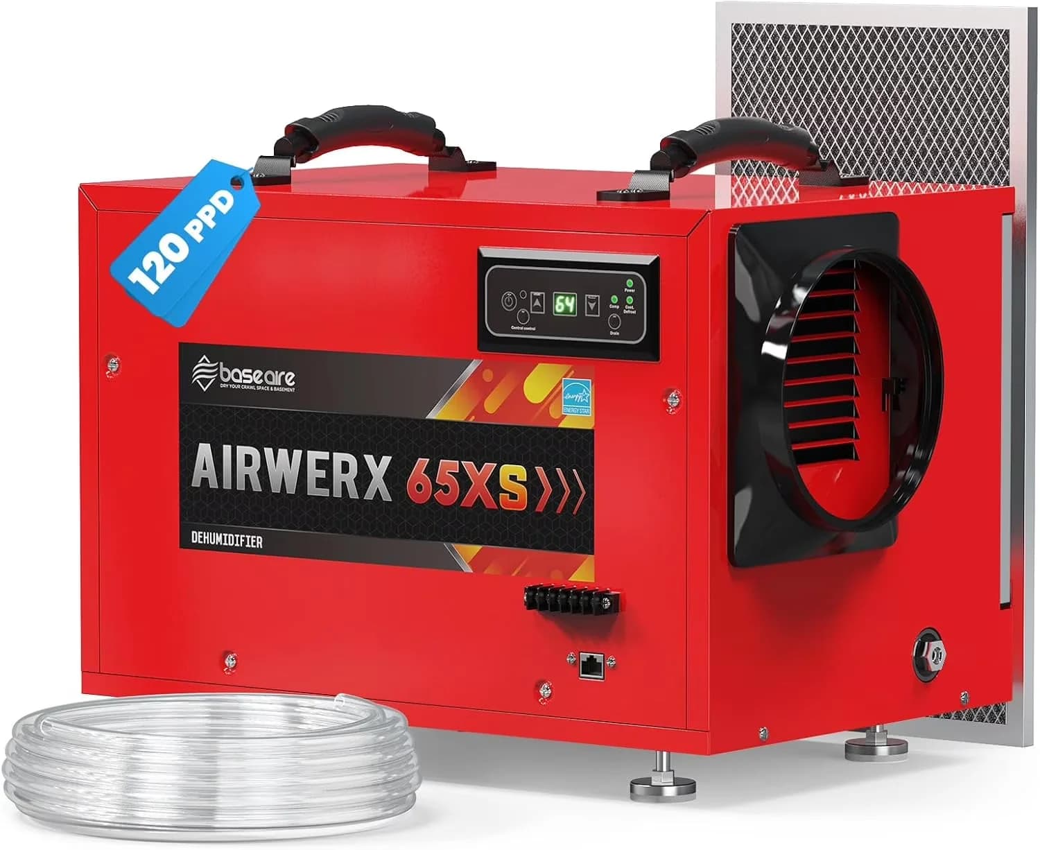 Innovative Dehumidifier with Smart Technology Capable, Remote Controlled, Adjustable Humidistat - Red Model 03B95F