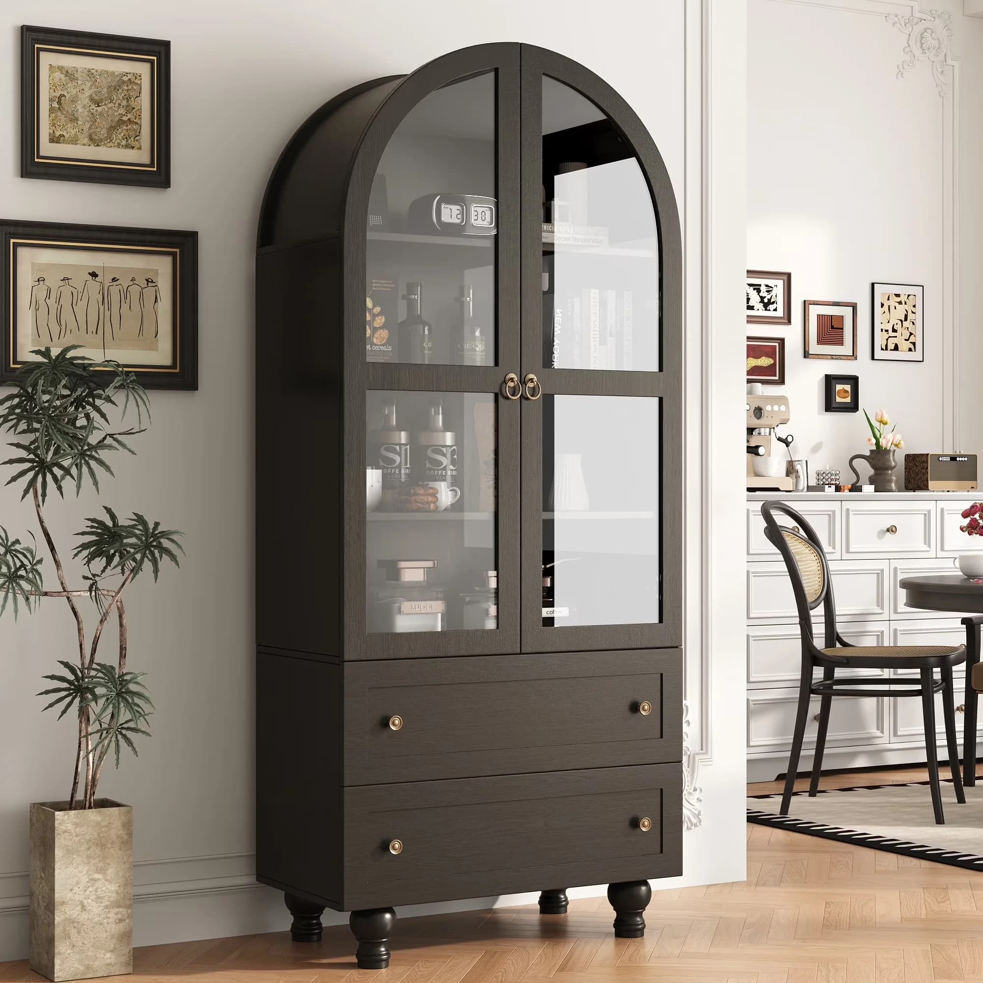 Kitchen Renovation Durable with Scratch-Resistant, Farmhouse - Wood Composite Black Model 6802DD