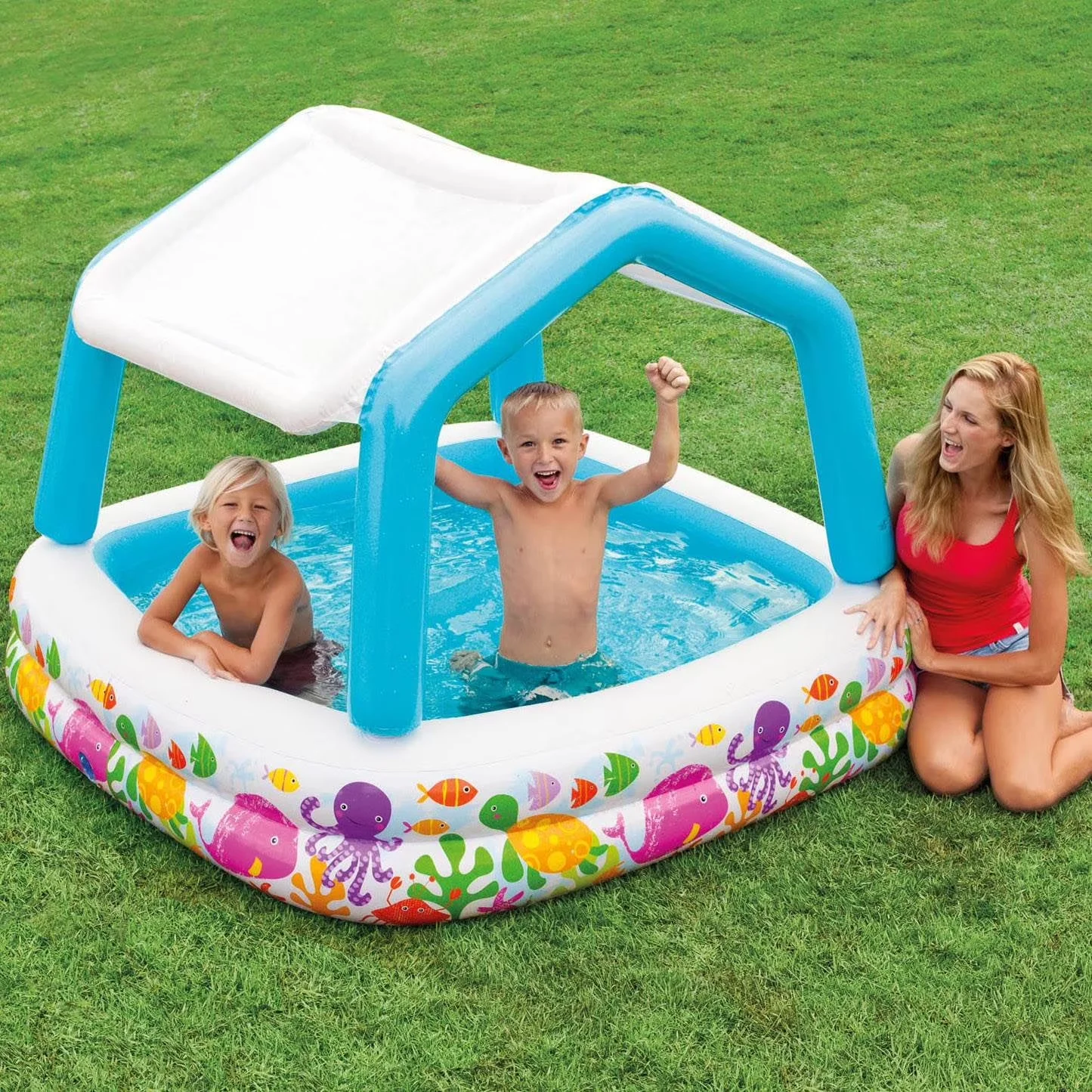 Reliable Inflatable Pool with Uv Resistant - Multicolor 5ft - Contemporary Style Model 7AB6DE