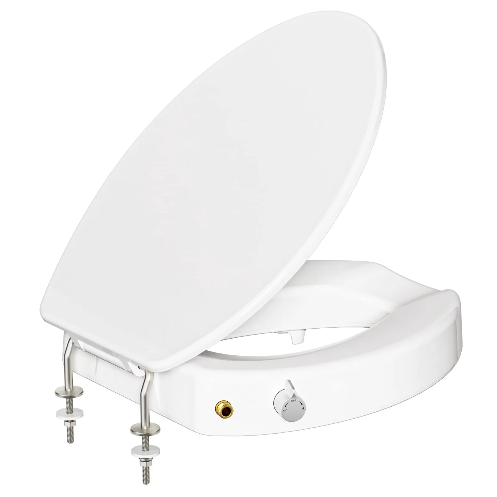 Premium Toilet Seats And Lid with Control Panel, Bacteria Resistant - Abs White Model 4E2E18