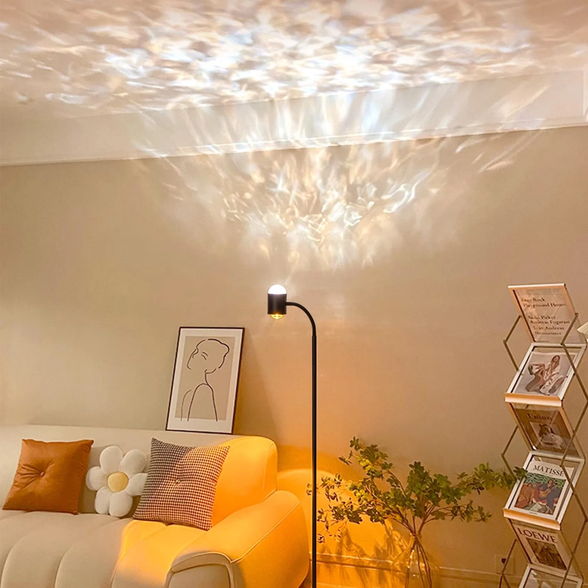 Reliable Floor Lamp with LED, Adjustable Head - Multicolor Stainless Steel Model 4D5508