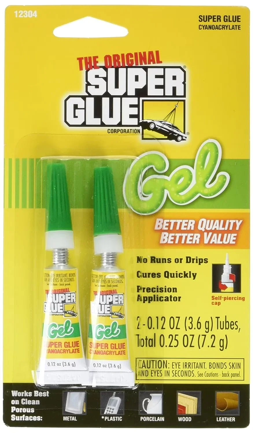 Adhesives Glues In Paint Supplies Tool Compact with Cyanoacrylate Gel, 0.12oz 2pk - 0.12 oz Model C196FB