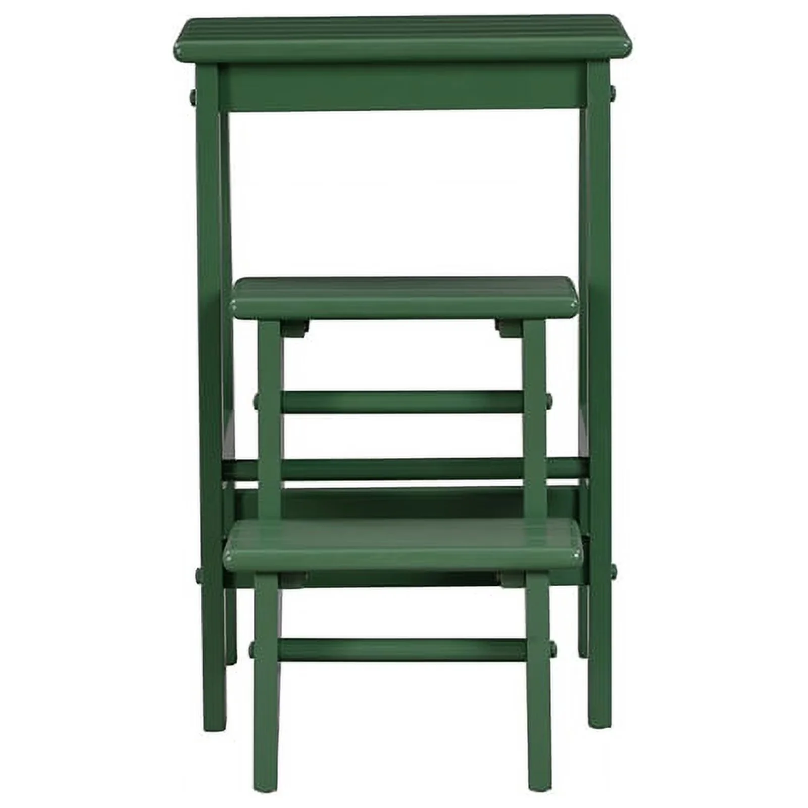Compact Ladders And Step Stool with Foldable, Niko 3-Step Folding - Wood Green Model 9AD8C4