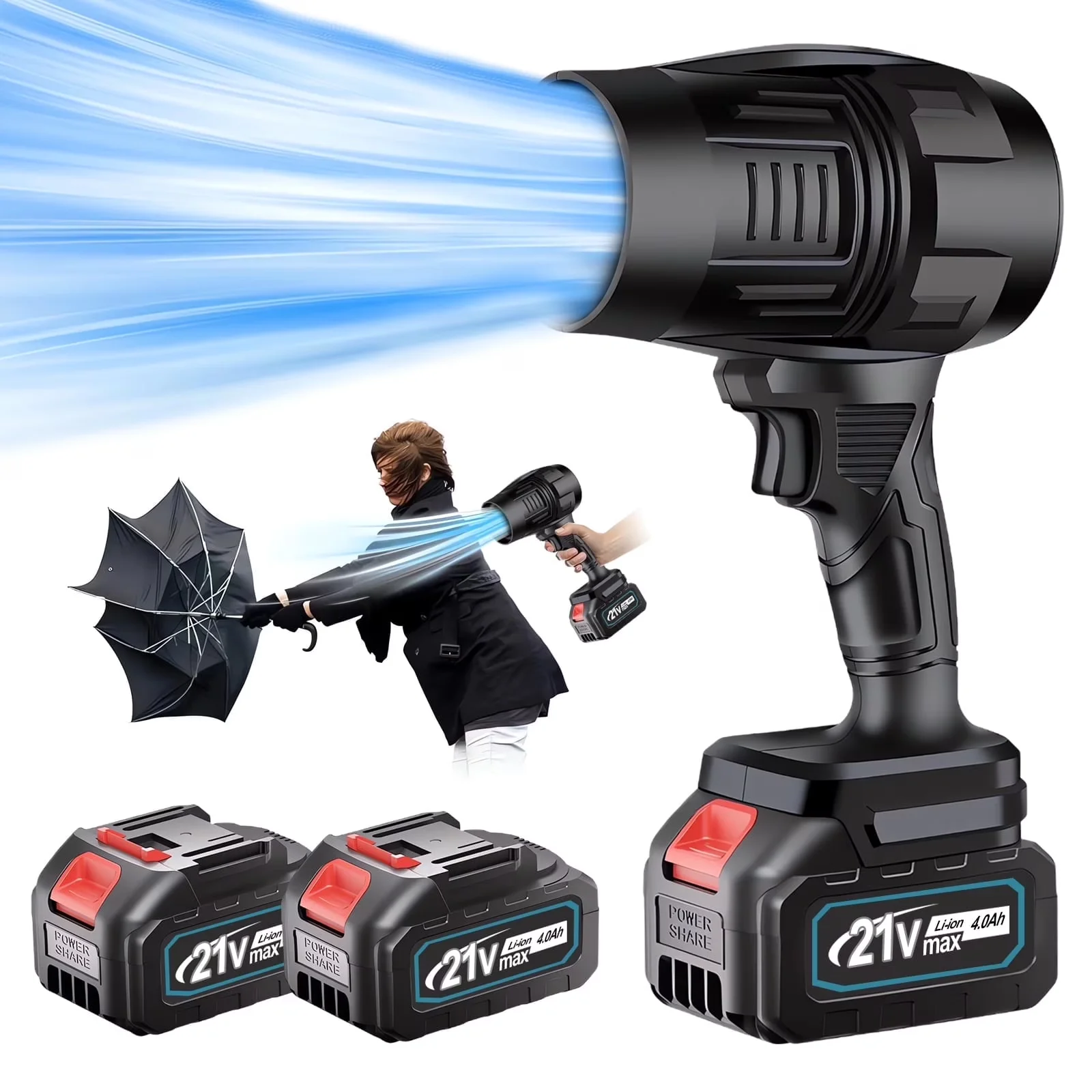 Leaf Blower Quality with Battery, Max Speed: 80,000 RPM, Cordless - 80000RPM Model 18771F