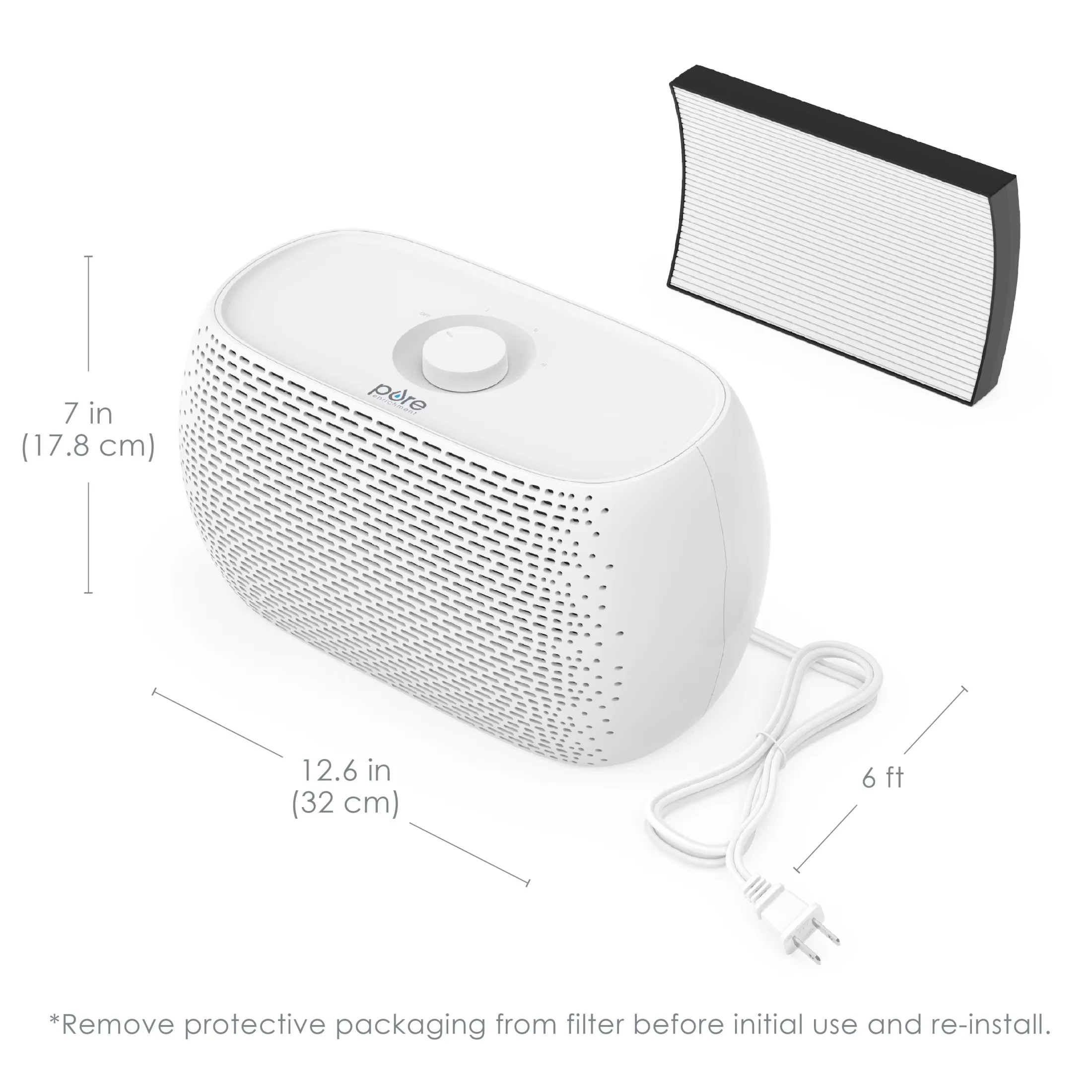 Air Purifier Modern with Automatic Shut-Off, Ideal, True HEPA Filter - White Model FA16E7