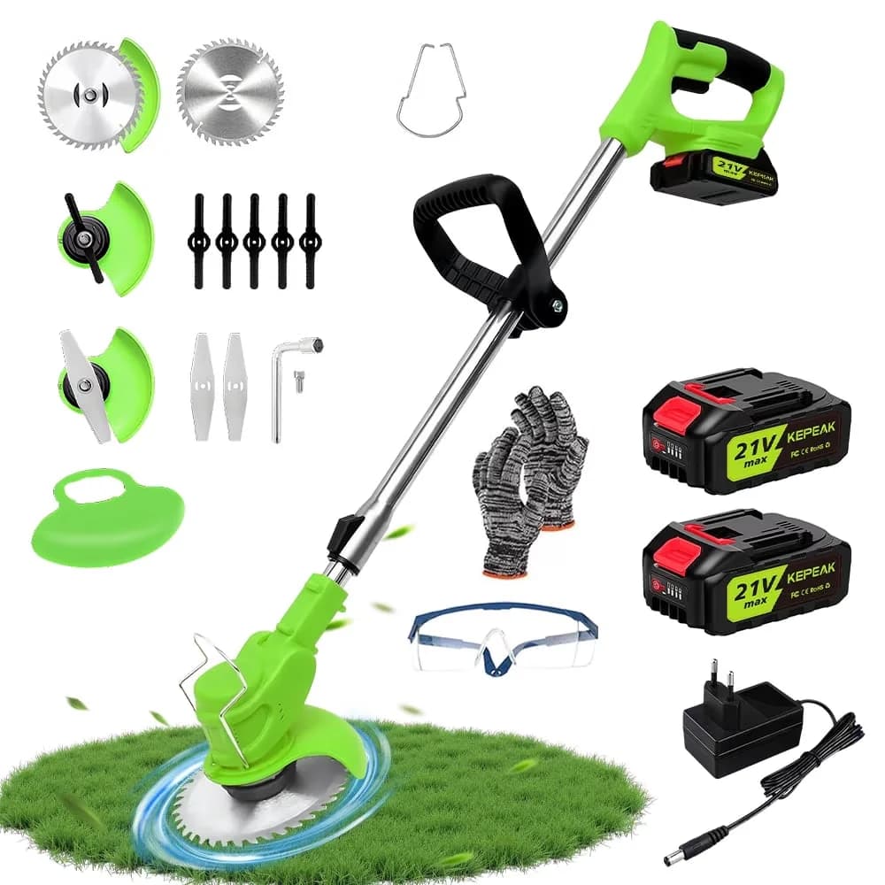 Quality Push Mower with Battery, 21V, 21V Cordless Lawn - Green - Ergonomic Design Model 2EB69E