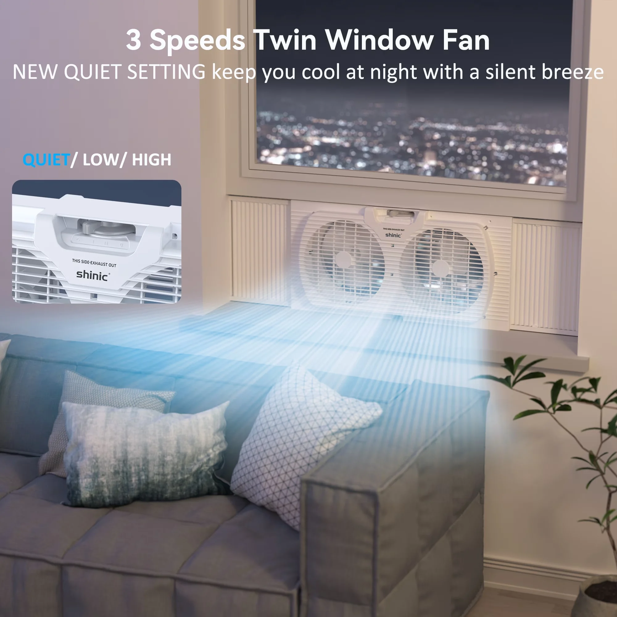 Professional Fans In Cooling with Convertible, Fully Assembled - White Plastic Model 67BE63
