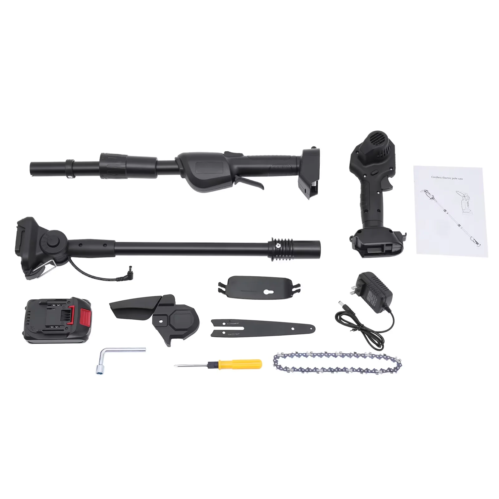 Modern Pole Saw with Battery, &?Cordless?Pole, Assembly Required: Yes - Black Model E6A098