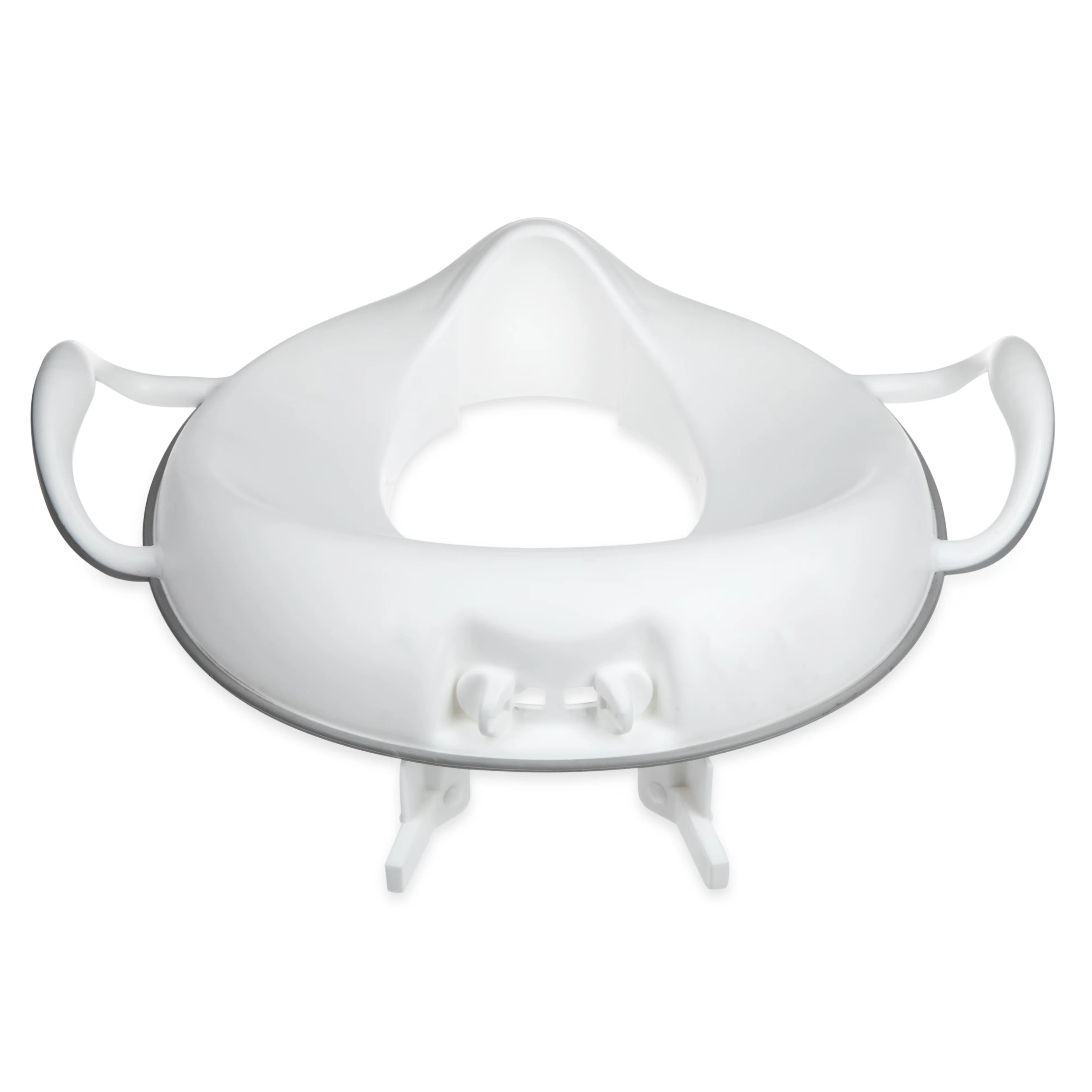 Reliable Toilet Seats And Lid with Foldable, Easy Grip Handles Safety Lock, Portable toilet seat can go anywhere - White Plastic Model 929CBB