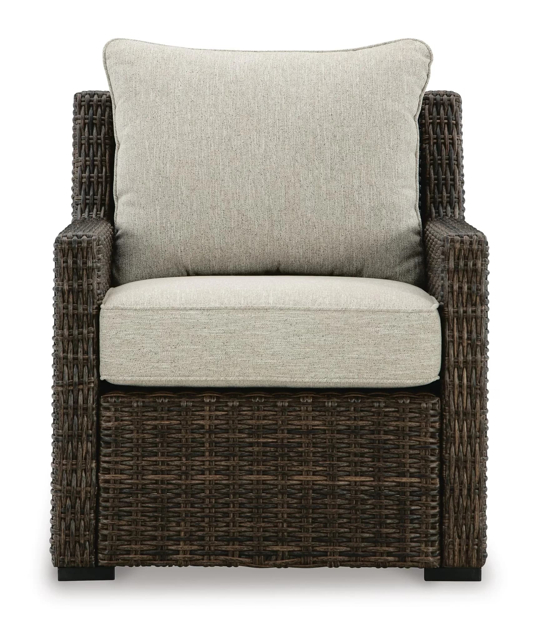 Patio Chair Compact with Weather-Resistant, Solution-dyed high-performance fabric - Brown Fabric, Wicker Model 715356