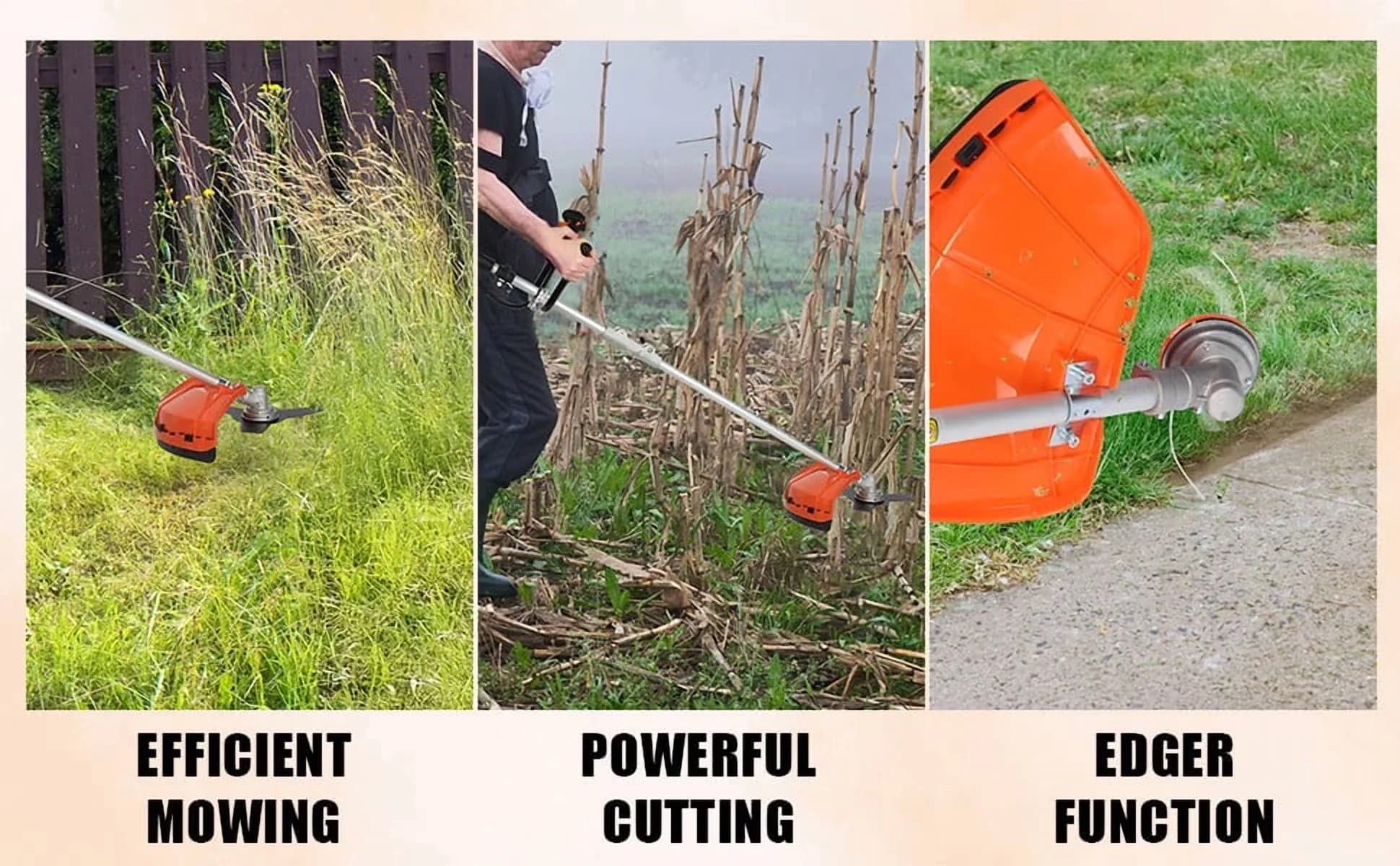 Sleek String Trimmer with Extendable, Edger Conversion Capable, Attachment Capable - Orange Model 433987