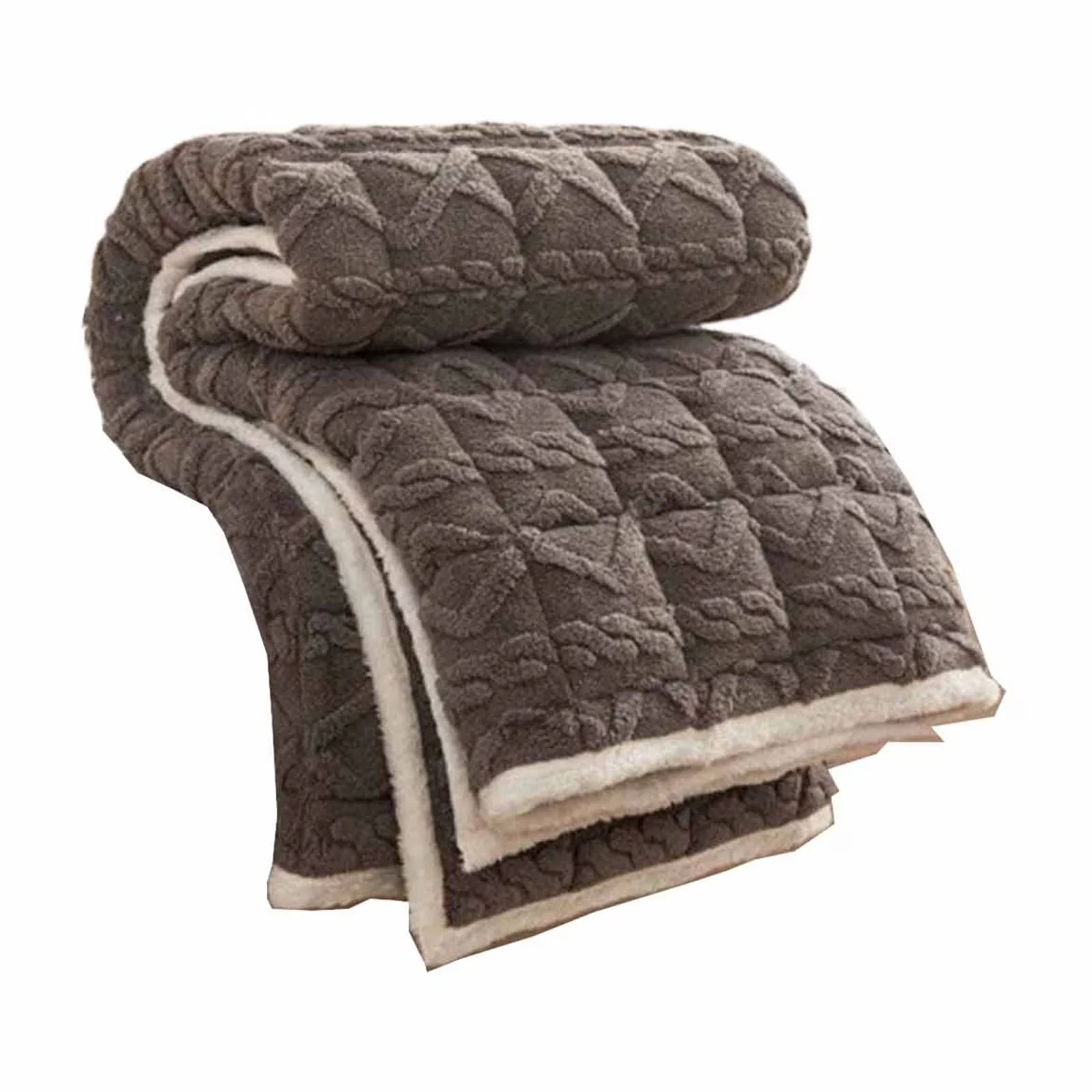 Efficient Mattresses Accessory with Breathable Construction, 2025 New Winter Warm Tatami Mat - Polyester Gray Model F61B73