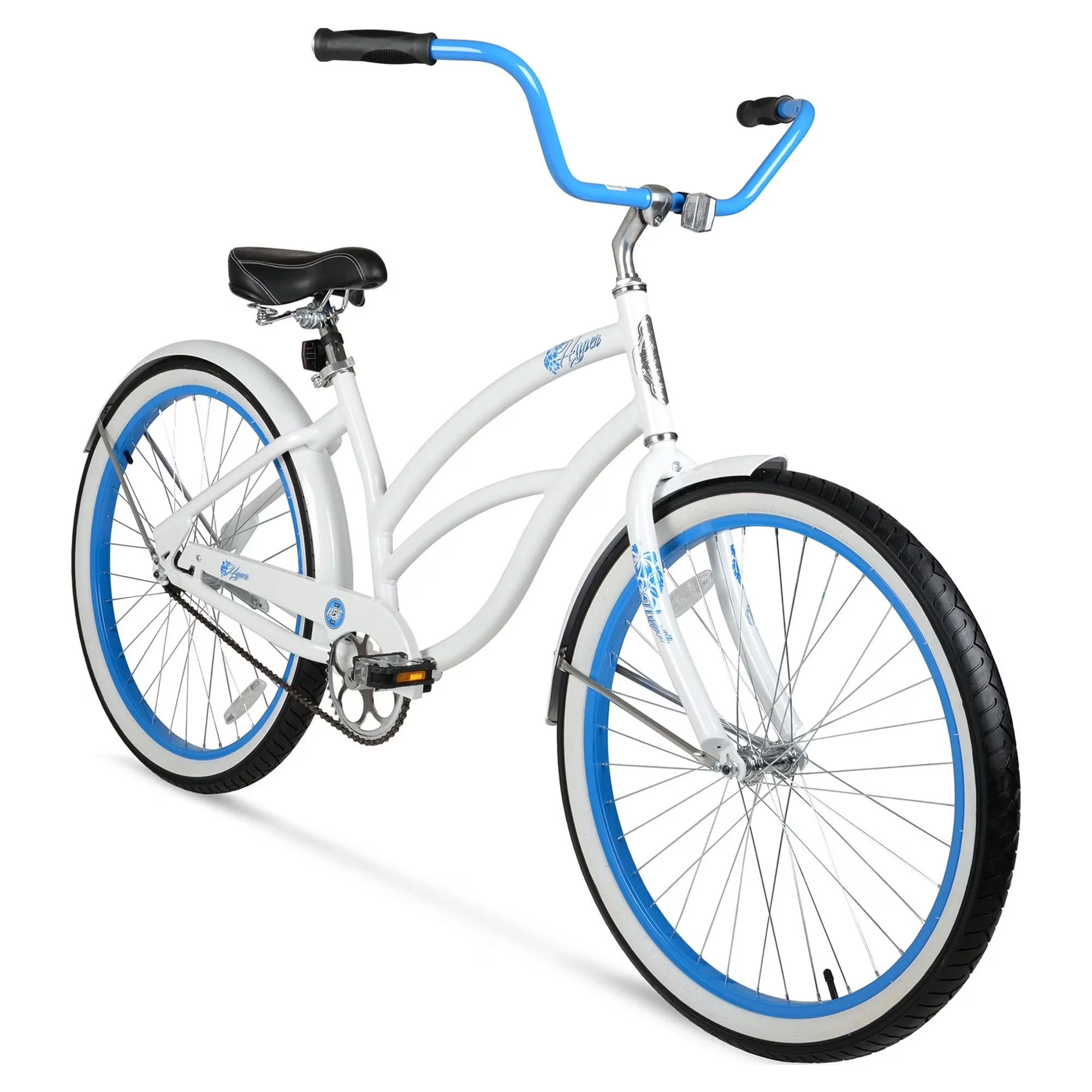 Premium Cruiser Bike with Adjustable Seat Height, Frame: 26" Lightweight aluminum, Rider Max Weight: 250 lb - White Model E9CF21
