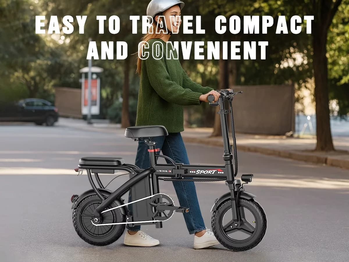 Electric Bike Professional with Battery, 500W, Z6 14-inch folding bicycle - Model 148375