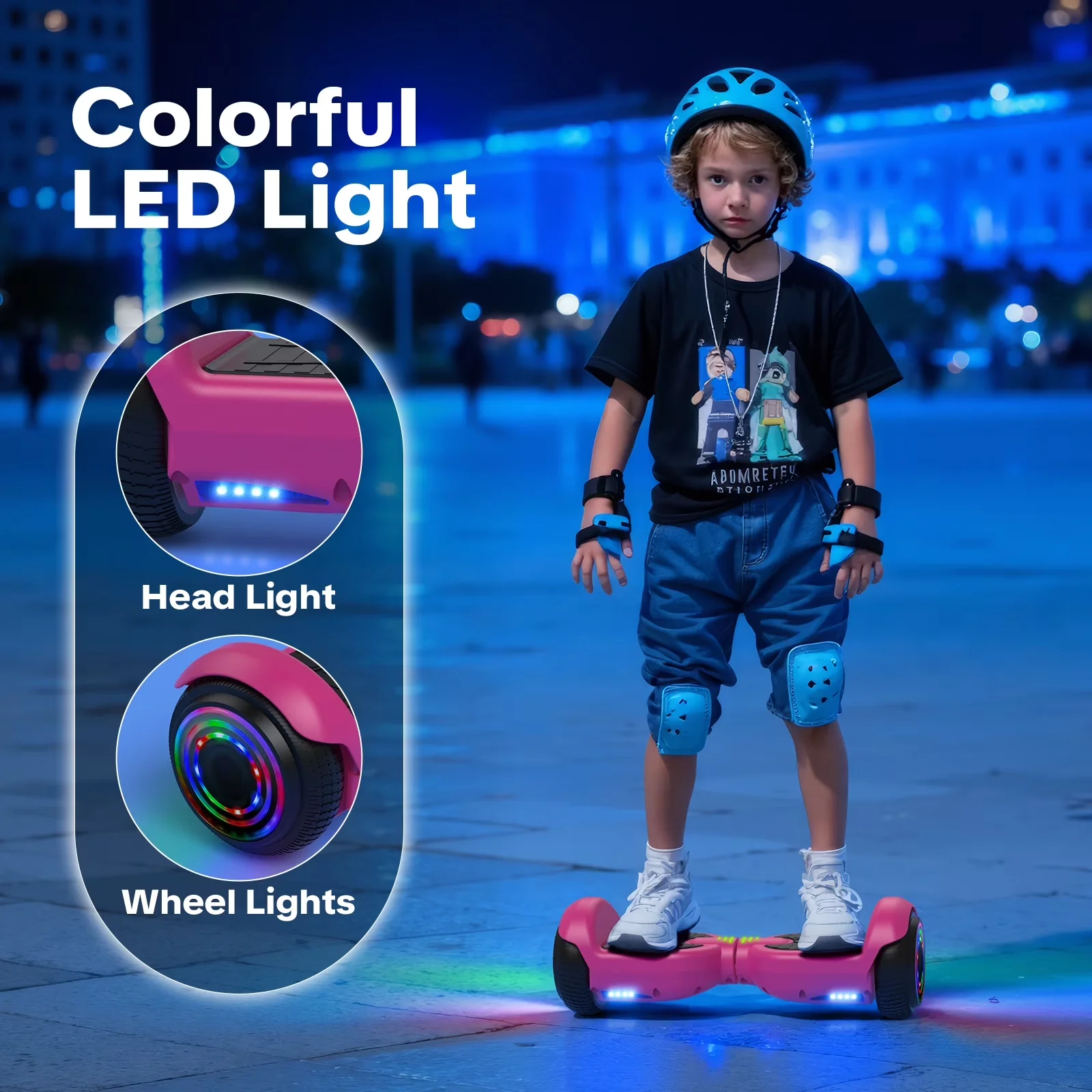 Durable Scooter with Battery, LED, Portable - Pink14 High-Index Plastic Model 777422