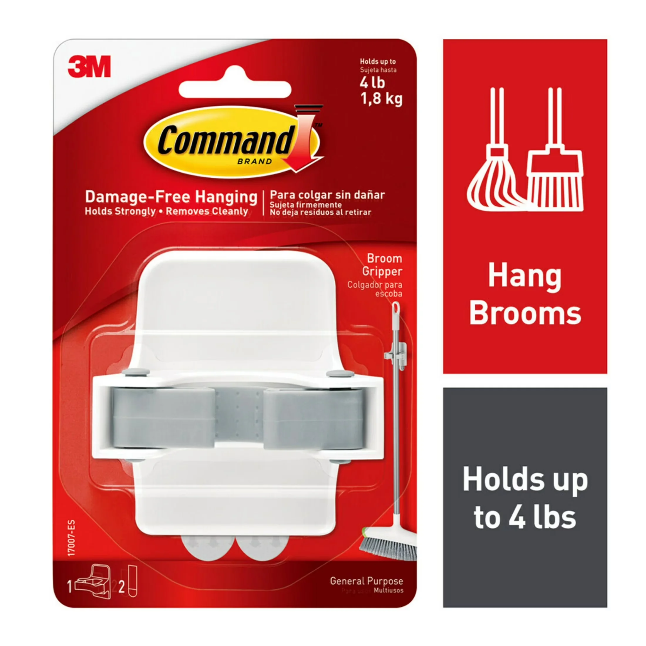 Damage-Free Hanging Quality with Wall-Mountable, Easy Installation, Hang Dorm Decorations - Plastic White Model FD46F4