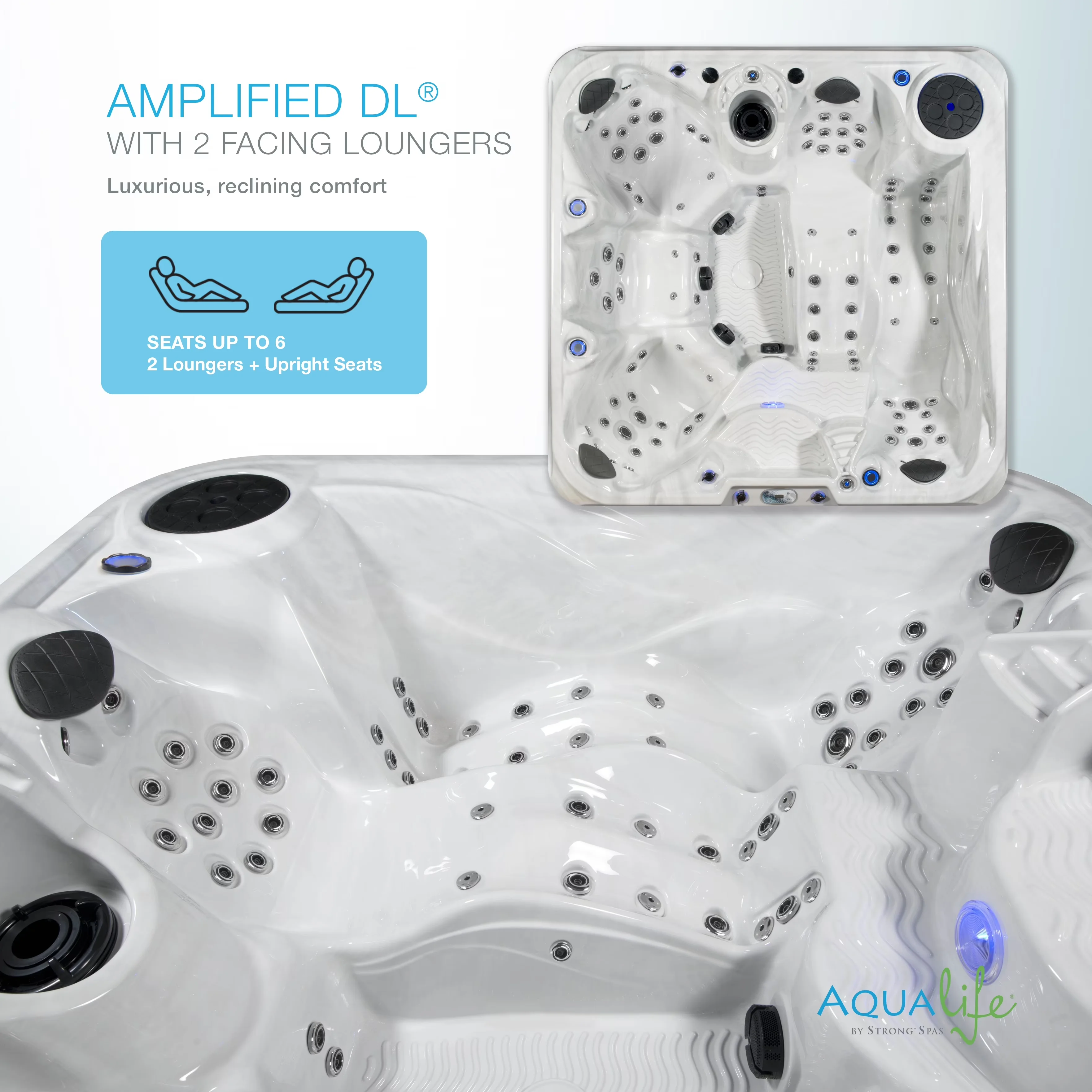 Hot Tub Sleek with Uv Resistant, Outerbanks Gray - Amplified - Quality Construction Model DB15B4