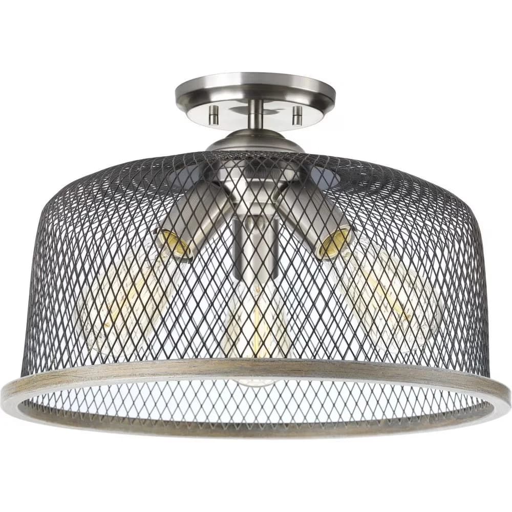 Compact Ceiling Lights Fixture with Incandescent, Dimmable - Steel Gray Model 578C64