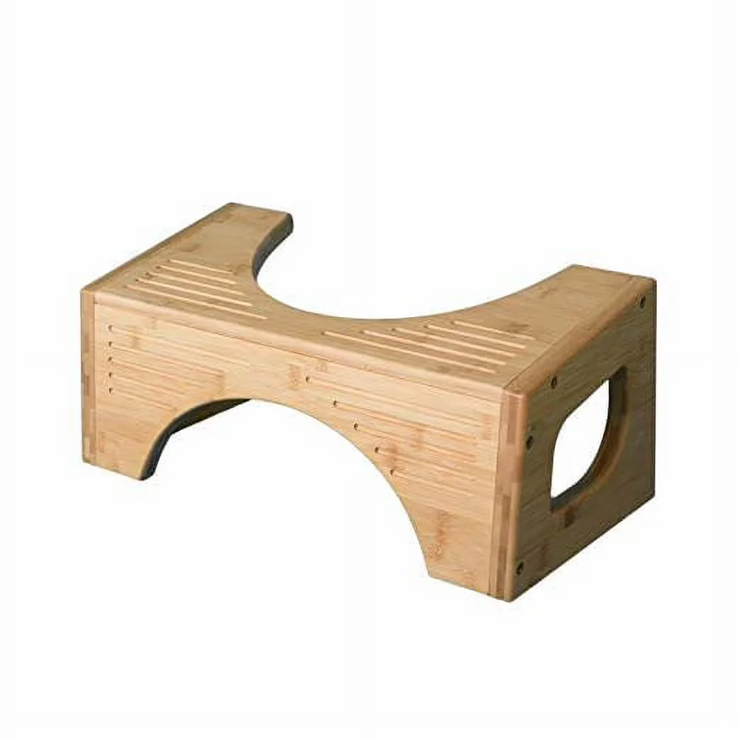 Ladders And Step Stool Innovative with Adjustable Height, Water and mold resistant - Black Bamboo Model 7F88F3