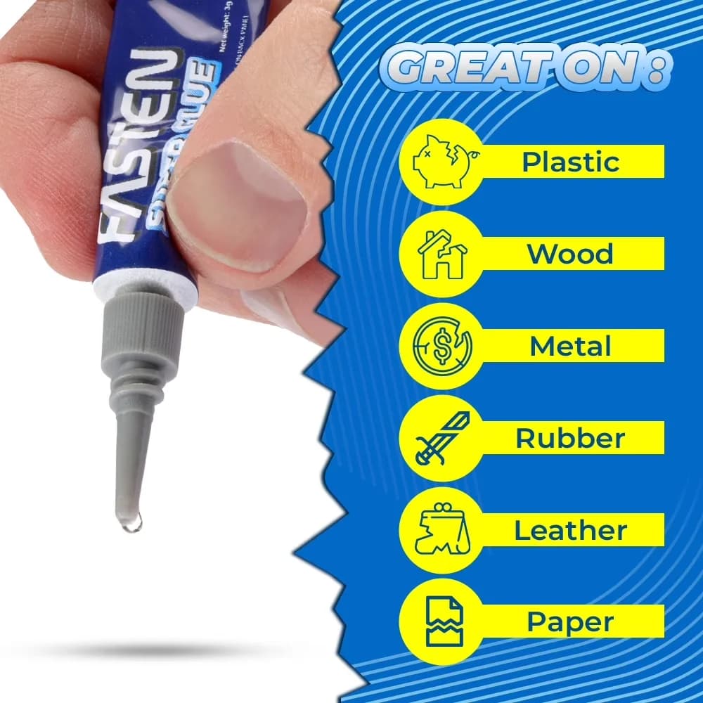 Reliable Adhesives Glues In Paint Supplies Tool with Super Glue Clear Gel, 3 Gram (0.11 oz) Tube (5 Pk) - Clear 5 x 3 oz Model 0003DE