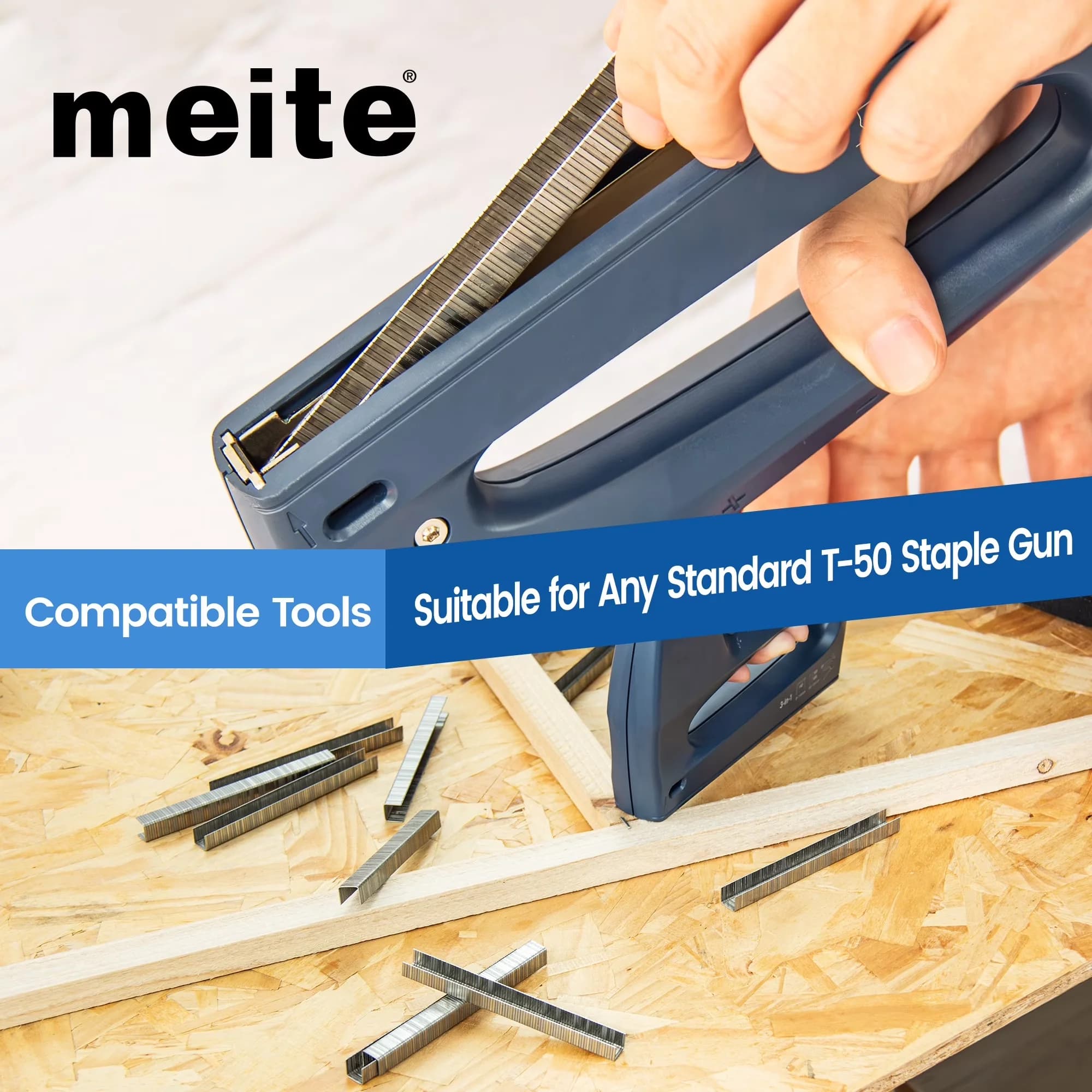 Pro Tool Premium with Heavy-Duty, Designed with a 3/8 inch crown., Each staple has a 1/4 inch leg length. - Silver Galvanized Model 3C360A