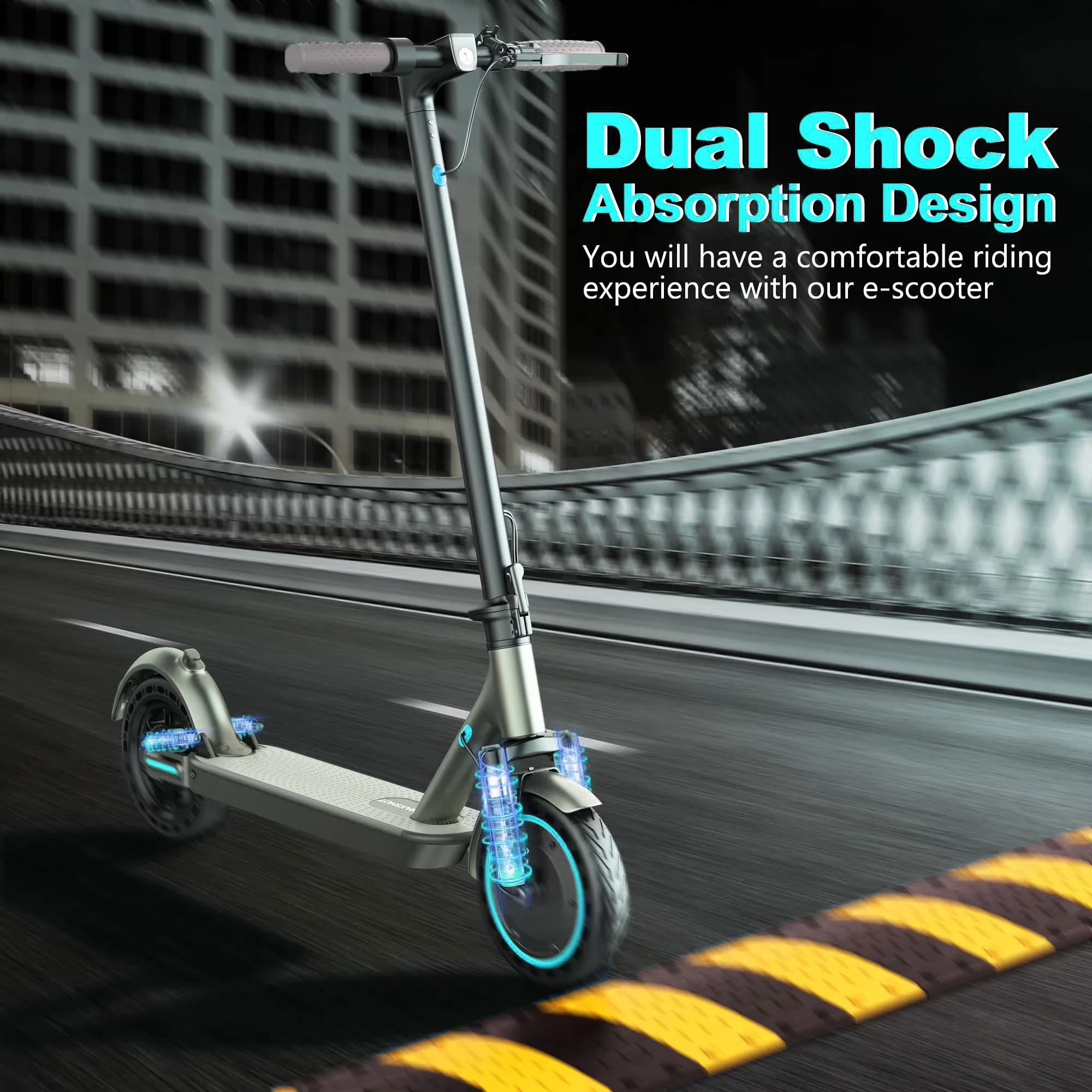 Modern Scooter with 350W, Foldable, Electric Long-Range Portable Commuting - Steel Blue Model DB7AE8