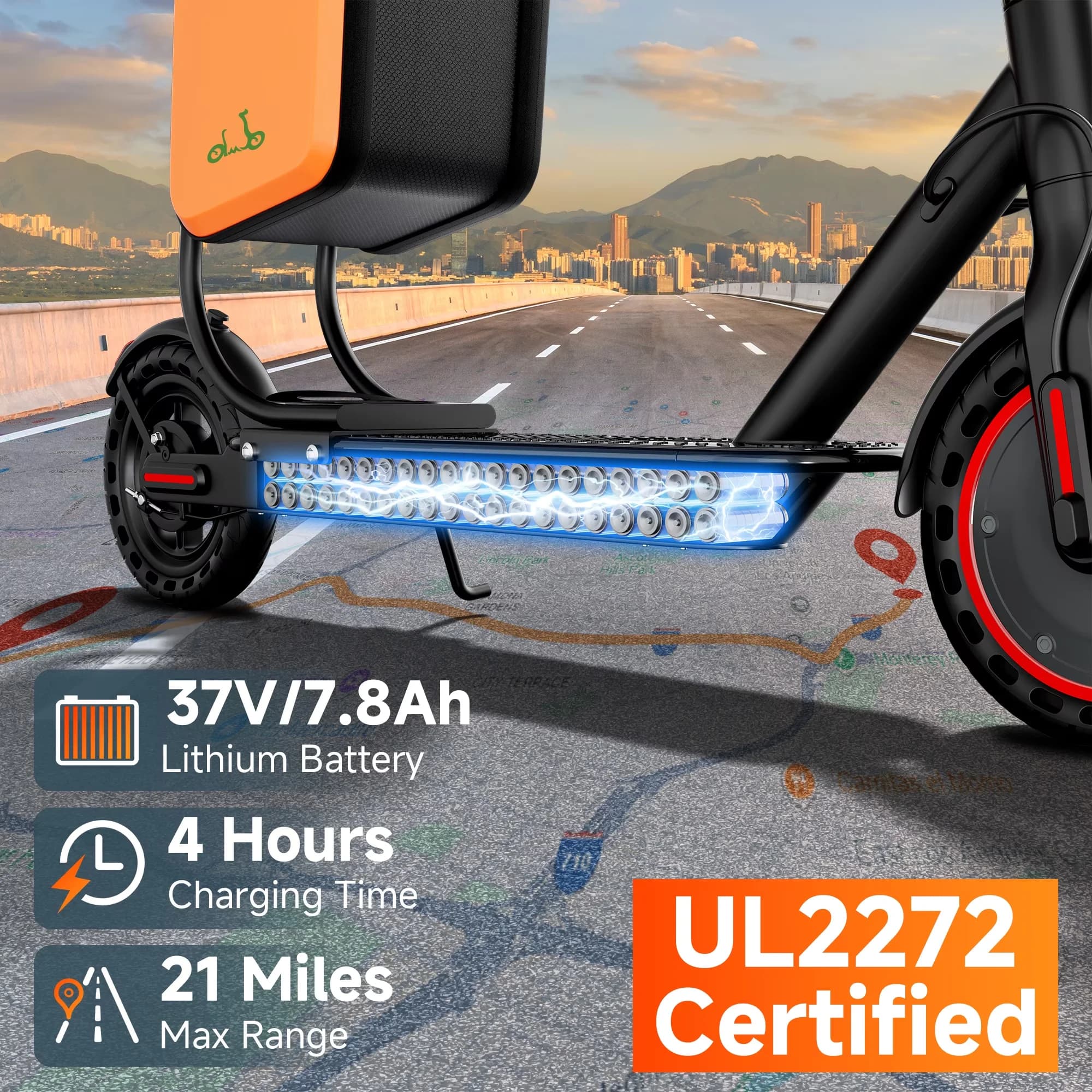 Scooter Professional with 350W, App Control & Dual Brake System - Aluminum Black Model B32F47