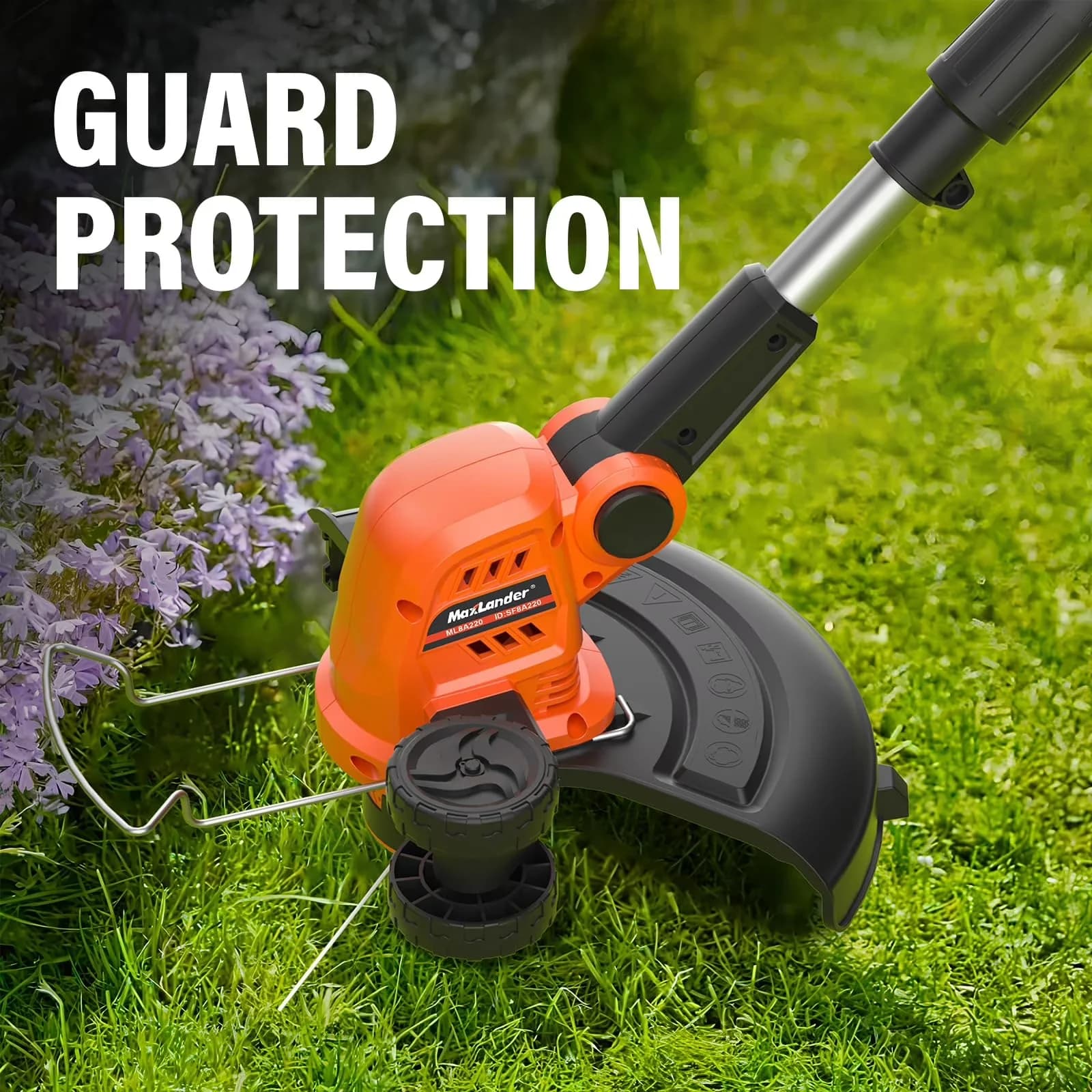 Durable String Trimmer with Battery, 20V, Weed Wacker Cordless - Traditional Style Model 8682D0