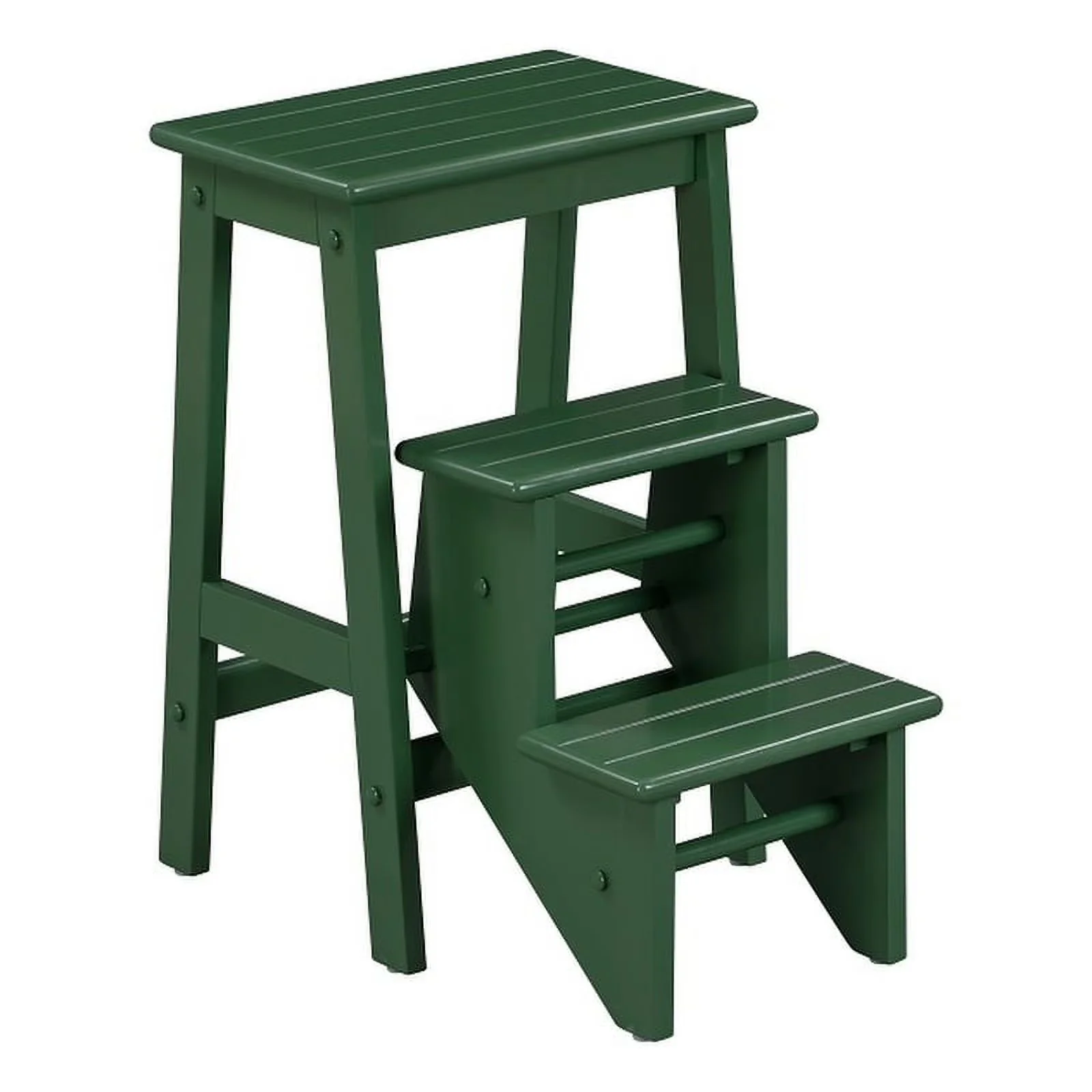 Compact Ladders And Step Stool with Foldable, Niko 3-Step Folding - Wood Green Model 9AD8C4