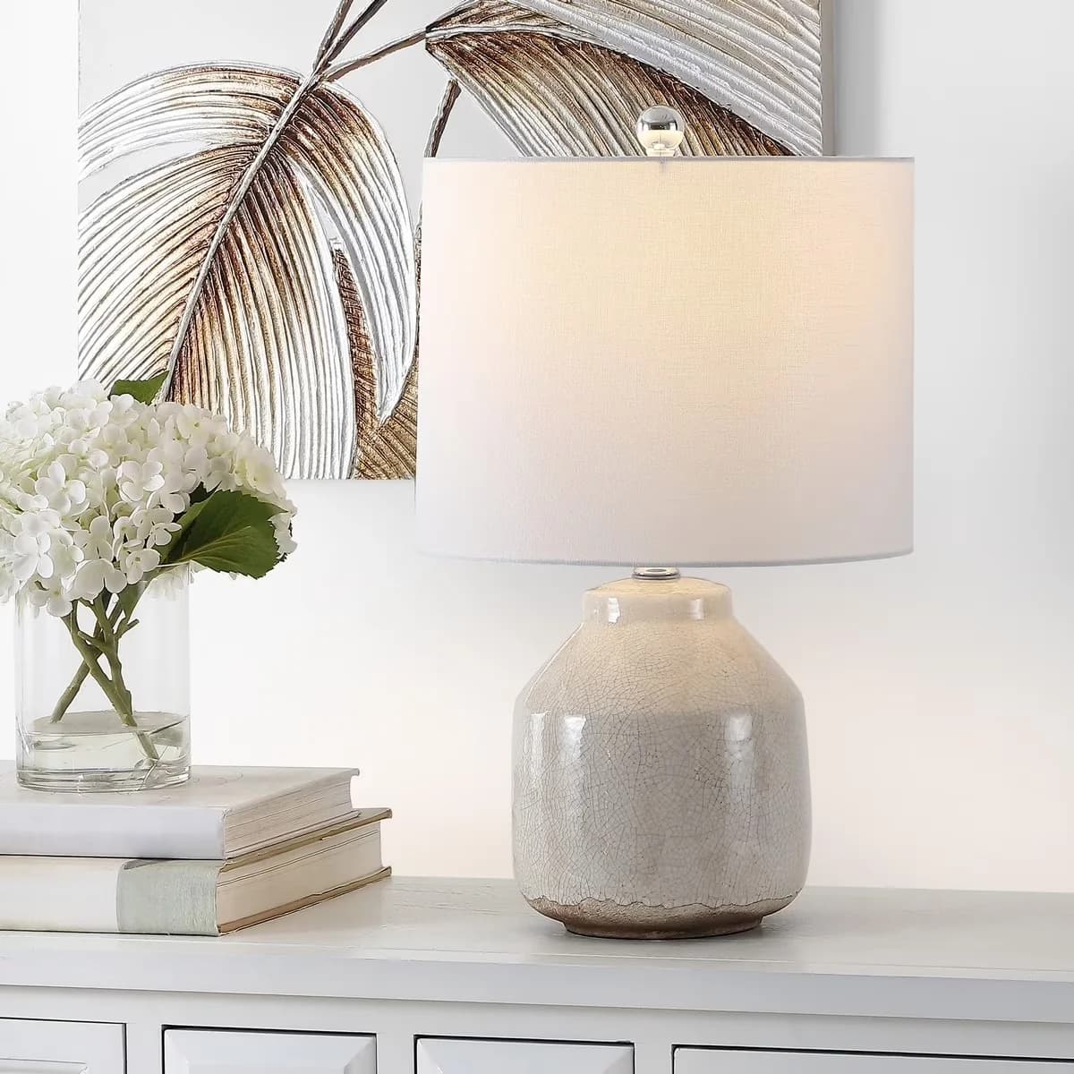 Compact Lamp with LED, Energy Efficient, Contemporary - Ceramic White 5 in Model 7FCD65