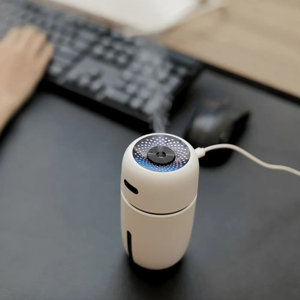 Essential Humidifier with Automatic Shut-Off, Colorful, Cool Mist - White Model B8FA1D