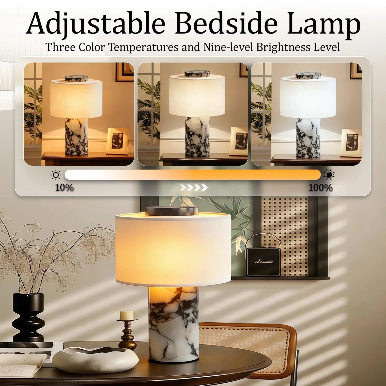 Durable Led Lighting with LED, Usb Port, Dimmable - Marble 7 x 10 for Living Room Model 9EF93D