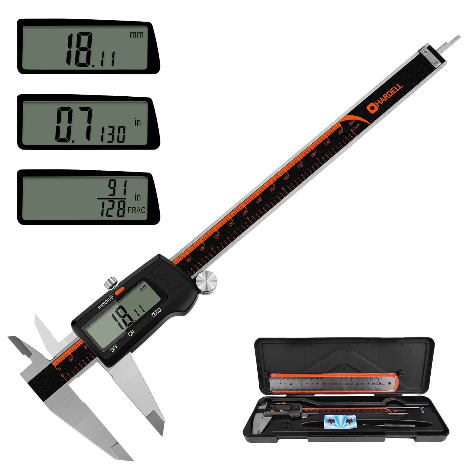 Sleek Measuring Layout with Automatic Shut Off, Adjustable - Stainless Steel Black Model CC8589