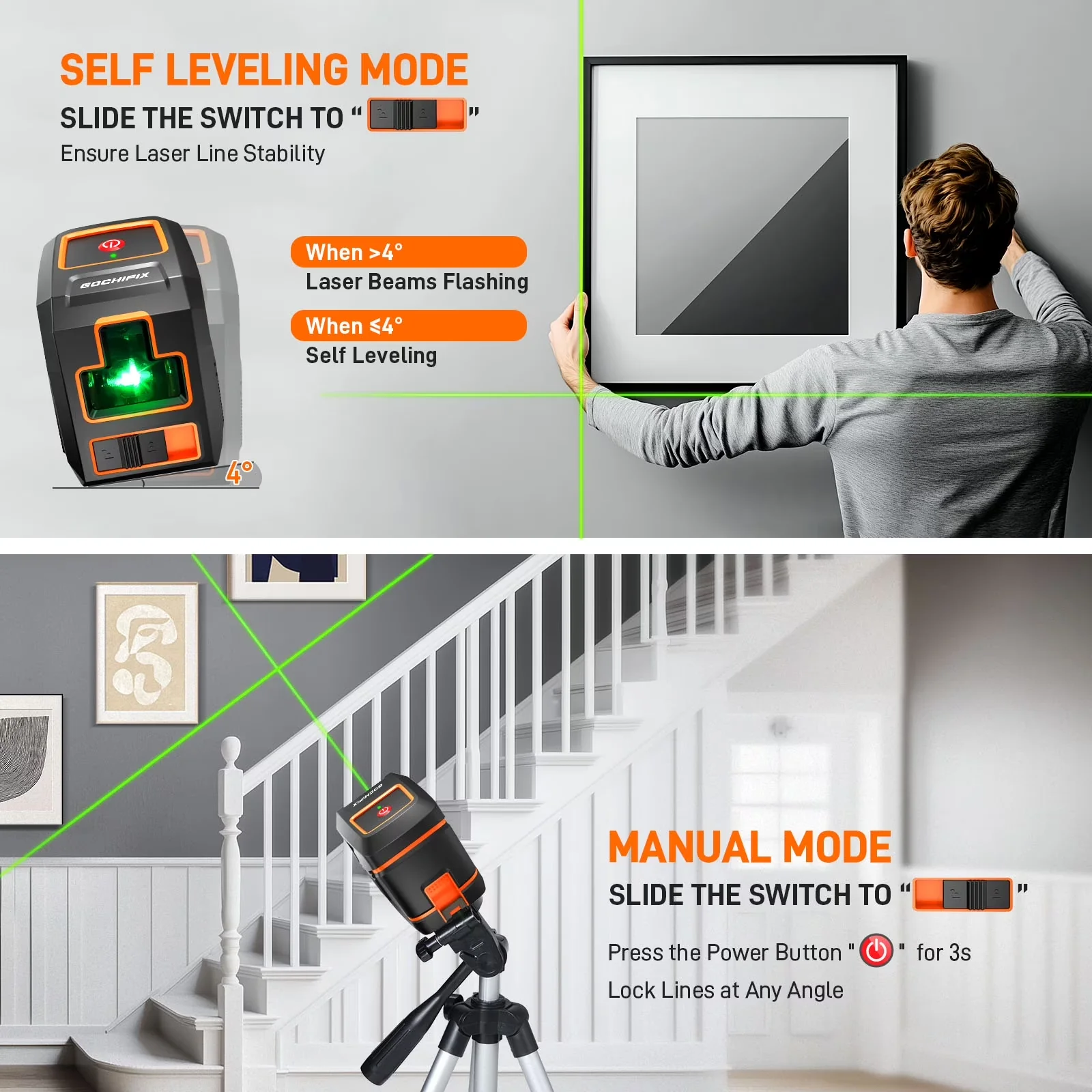 Essential Measuring Layout with Battery, 2 AA Batteries and Carry Pouch Included, Laser Level - Plastic Model 959D02