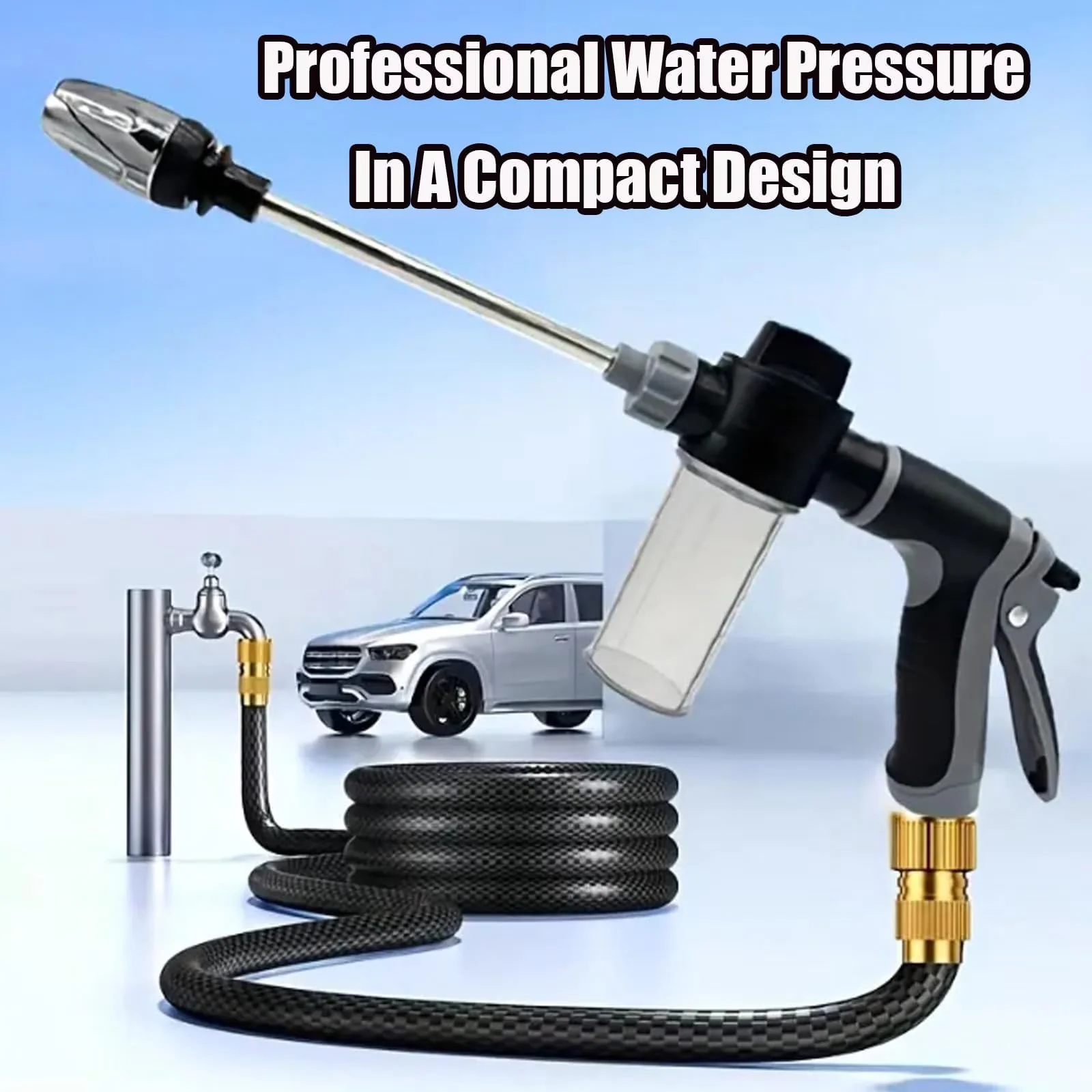 Versatile Pressure Washer with Adjustable Wand, Hose Hawk Pro Electric, Foam Pot - Aluminum Alloy, Copper, Tpr for Car Model 267B4D