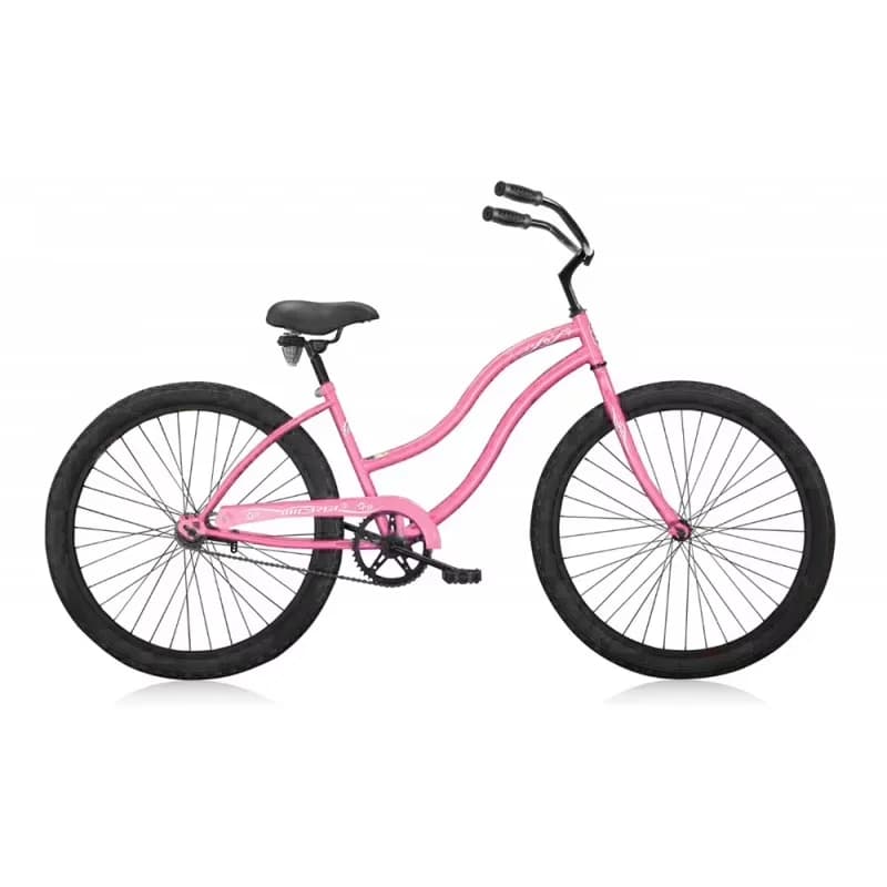 Premium Cruiser Bike with 15.5" Frame Size, All Black Components - Pink Model C9F9E6
