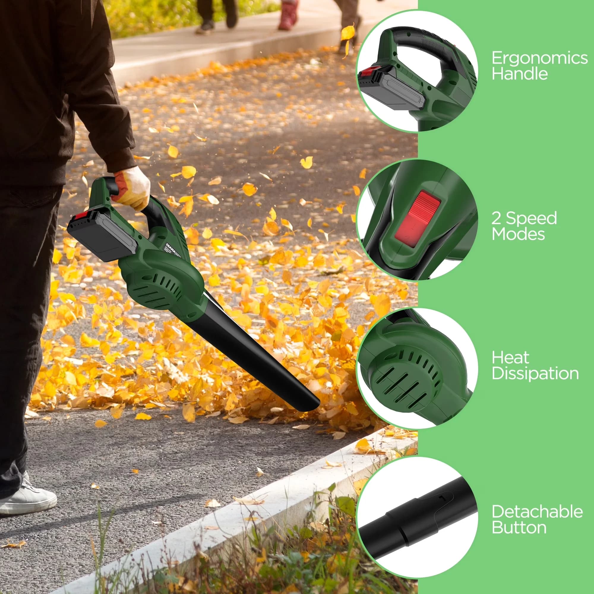 Innovative Leaf Blower with Battery, Electric, Cordless - 320CFM - Standard Series Model 0969B3