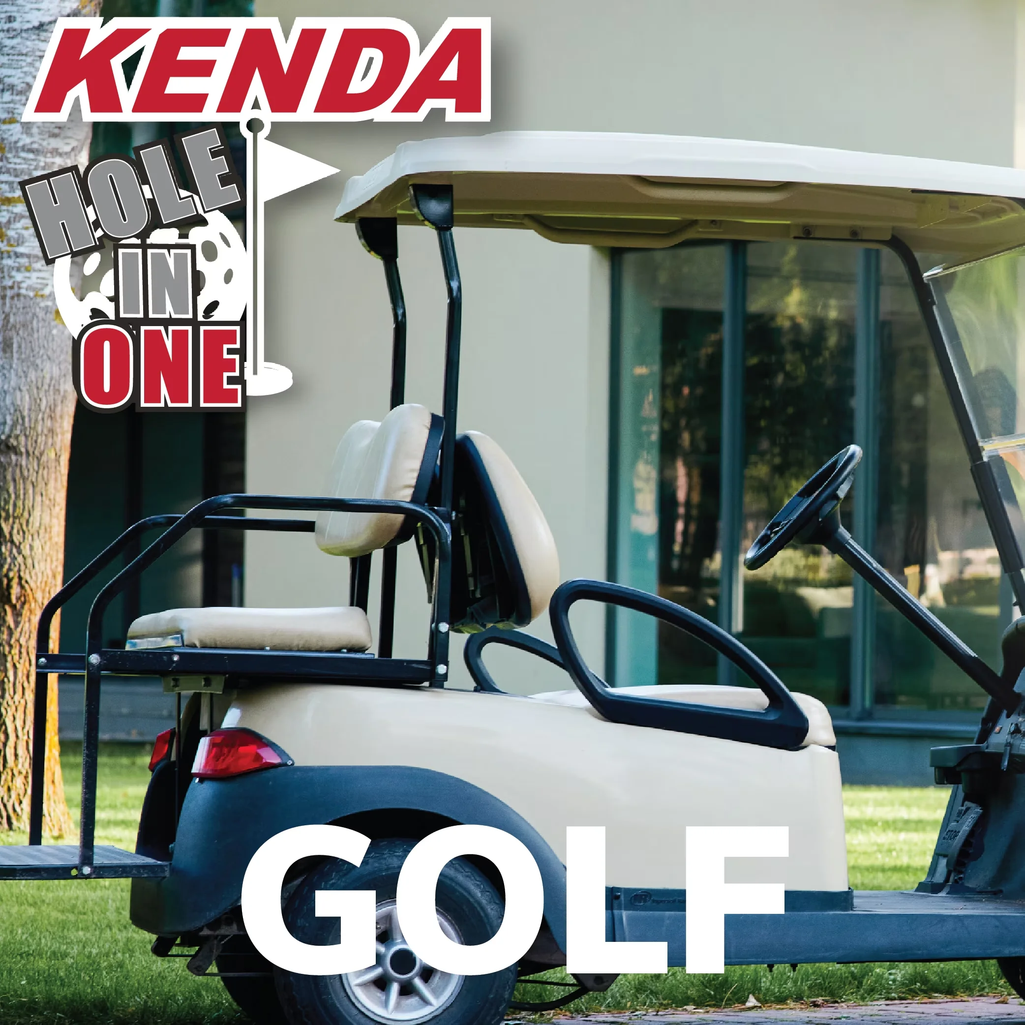 Compact Golf Cart Tire with Replacement - 235Q2076 - Space-Saving Design Model 9AEB40